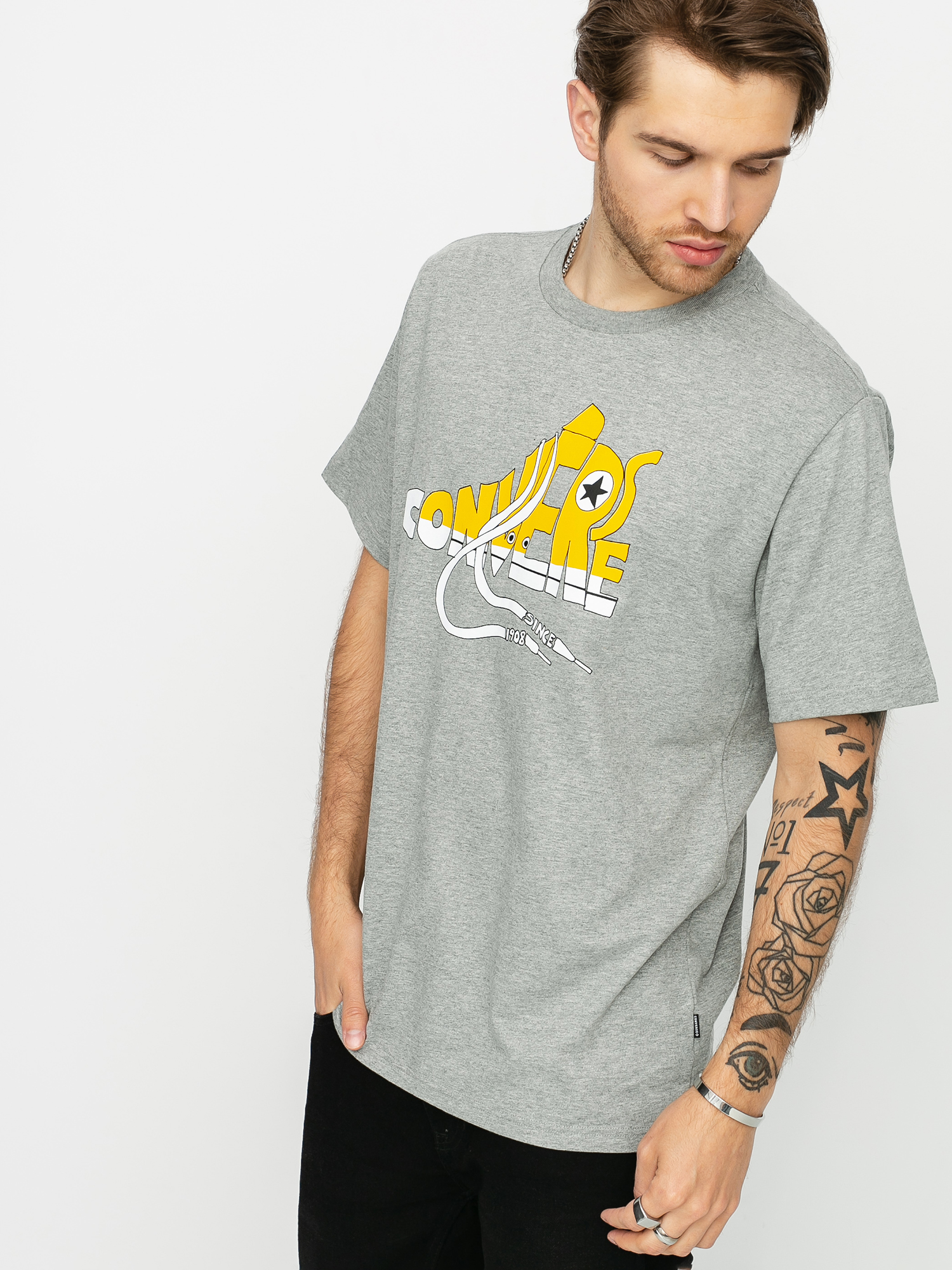T-shirt Converse Art (charcoal/red)