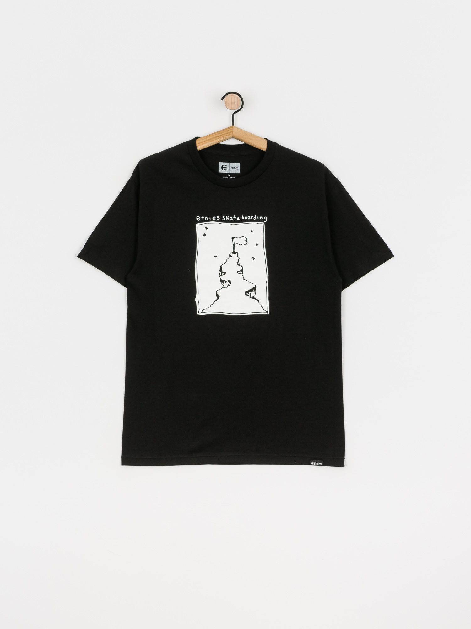 T-shirt Etnies White Flag (black)