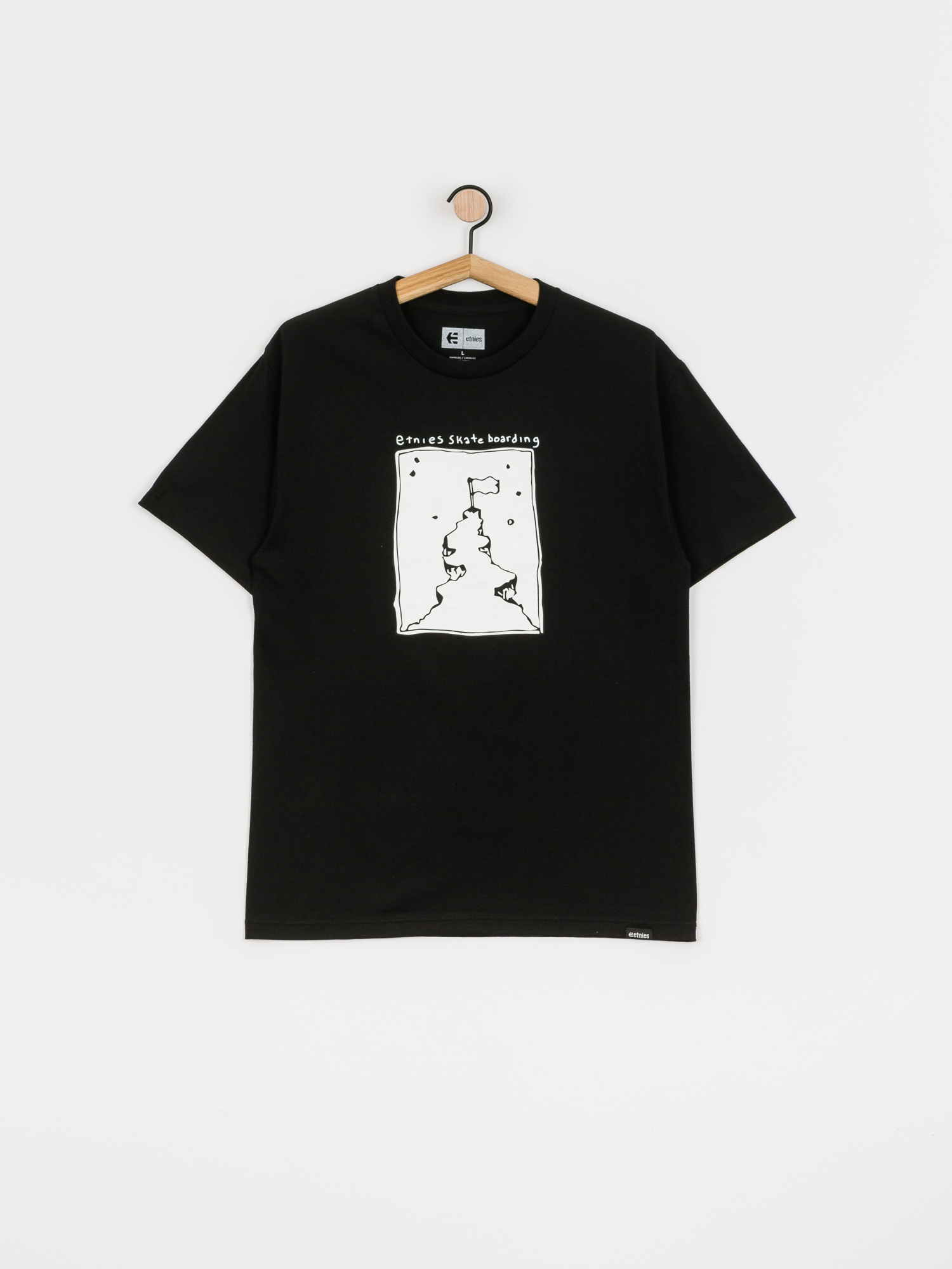 T-shirt Etnies White Flag (black)