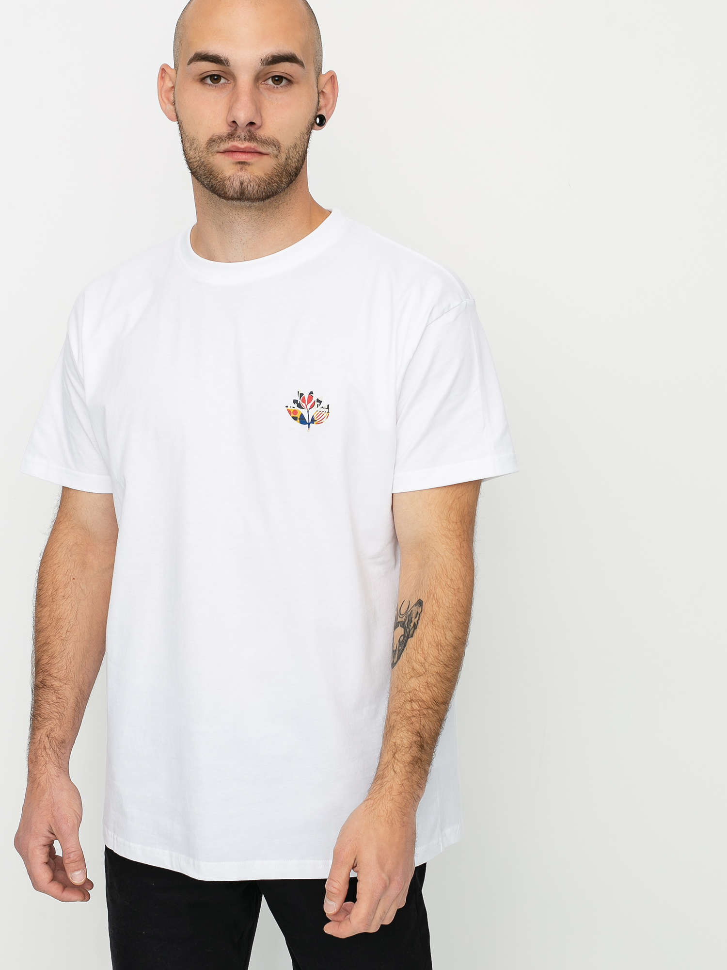 T-shirt Magenta Shapes Plant (white)