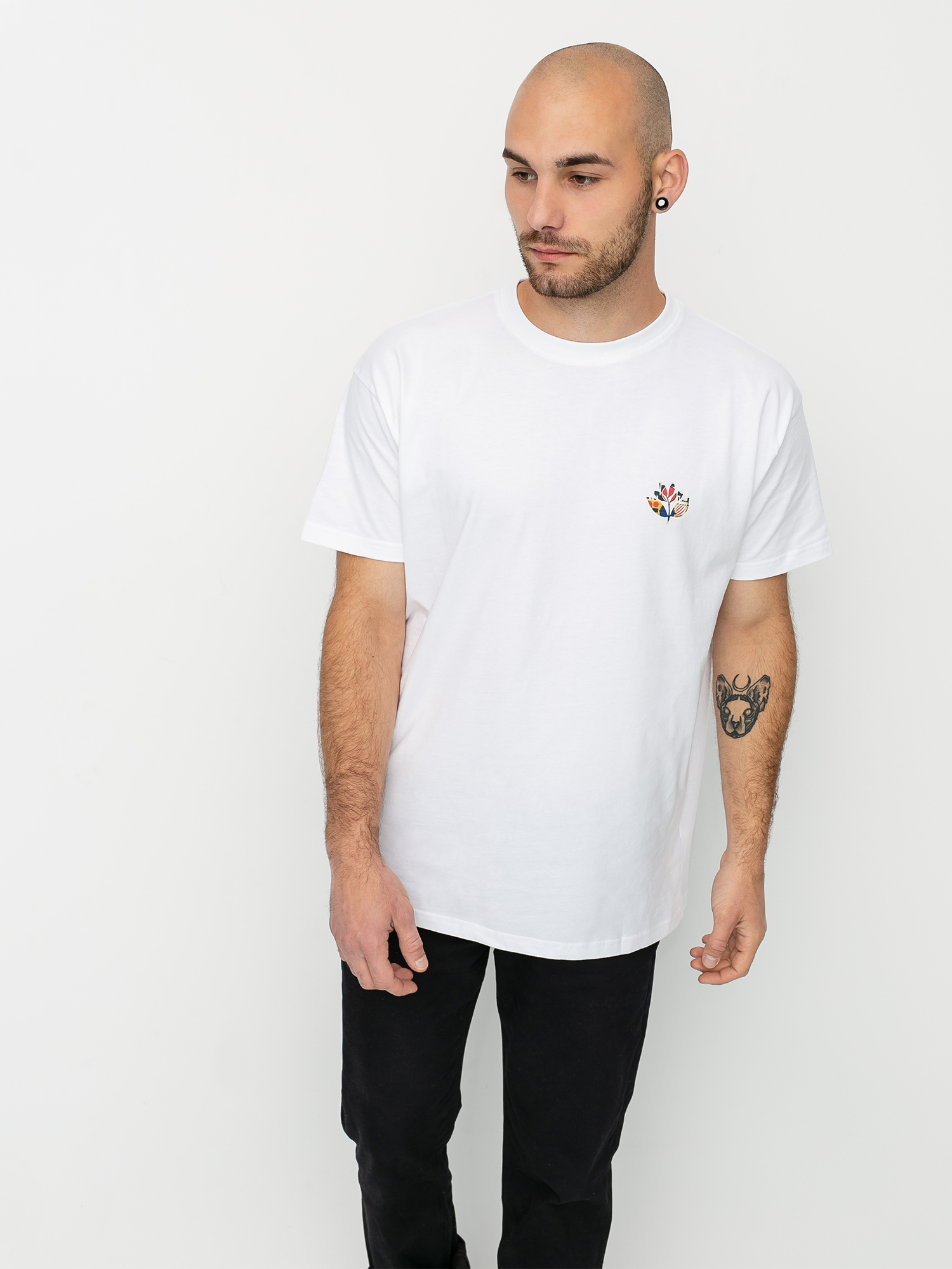 T-shirt Magenta Shapes Plant (white)