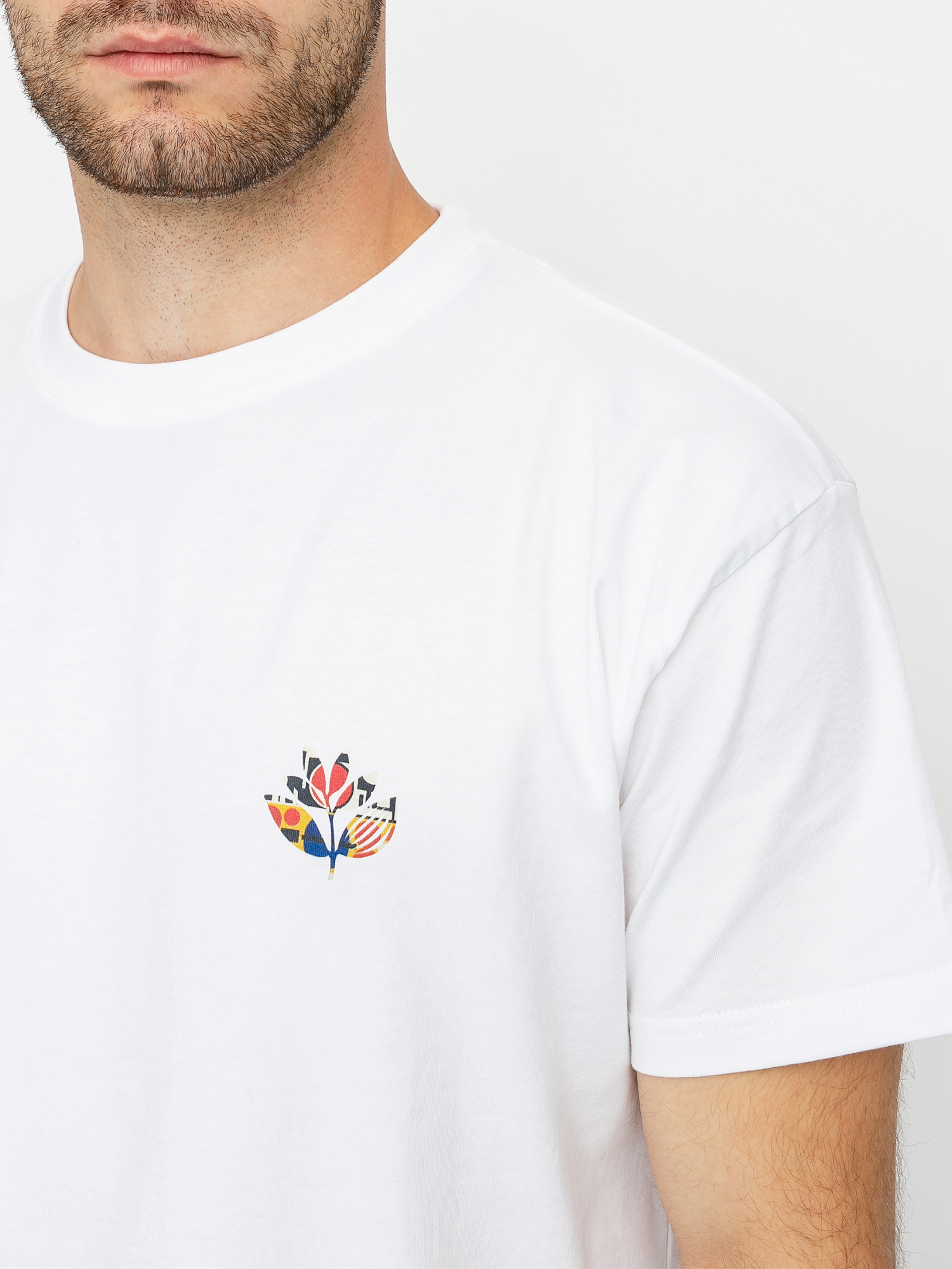 T-shirt Magenta Shapes Plant (white)