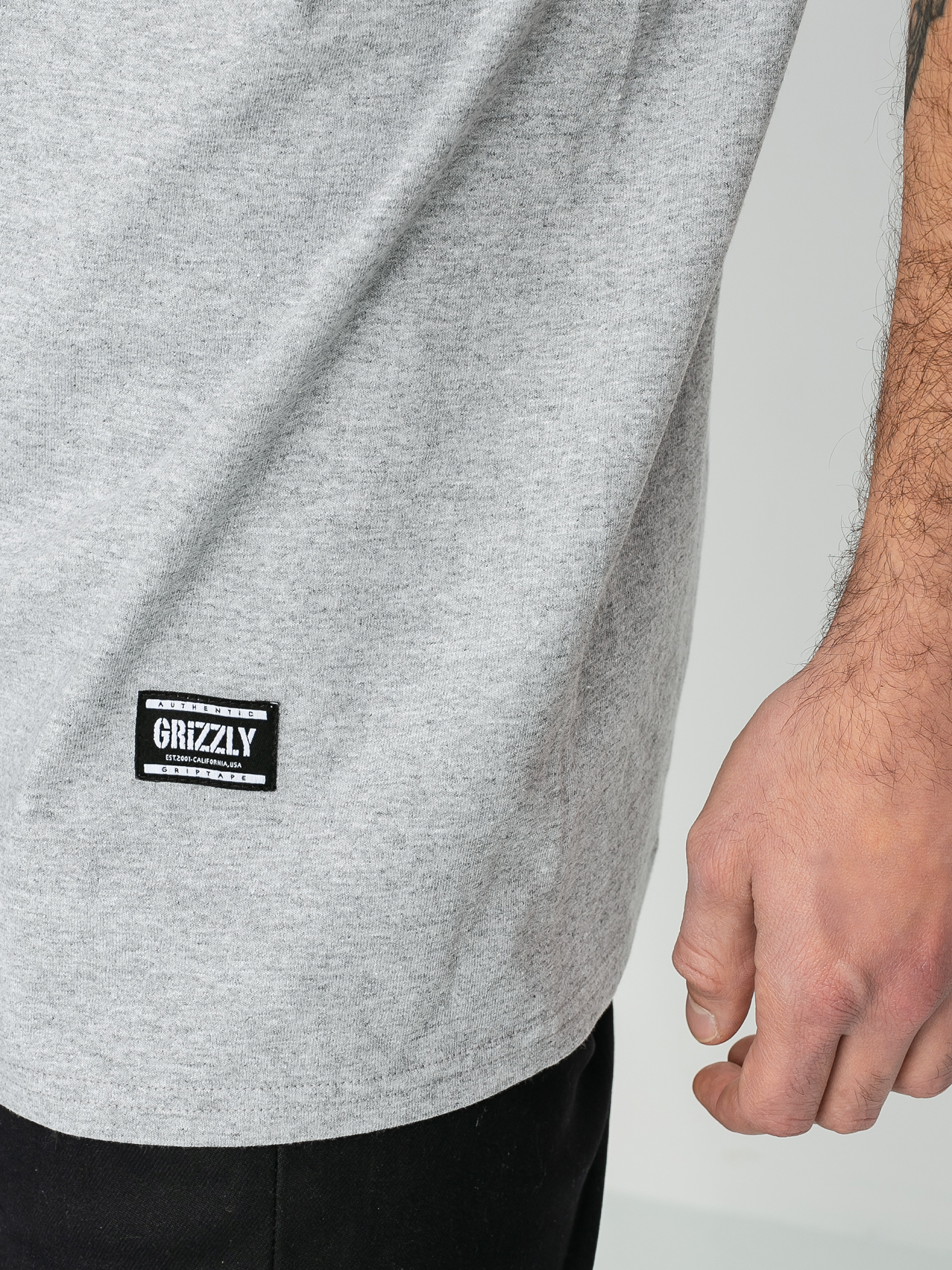 T-shirt Grizzly Griptape X Champion Stamp Fadeaway (grey heather)