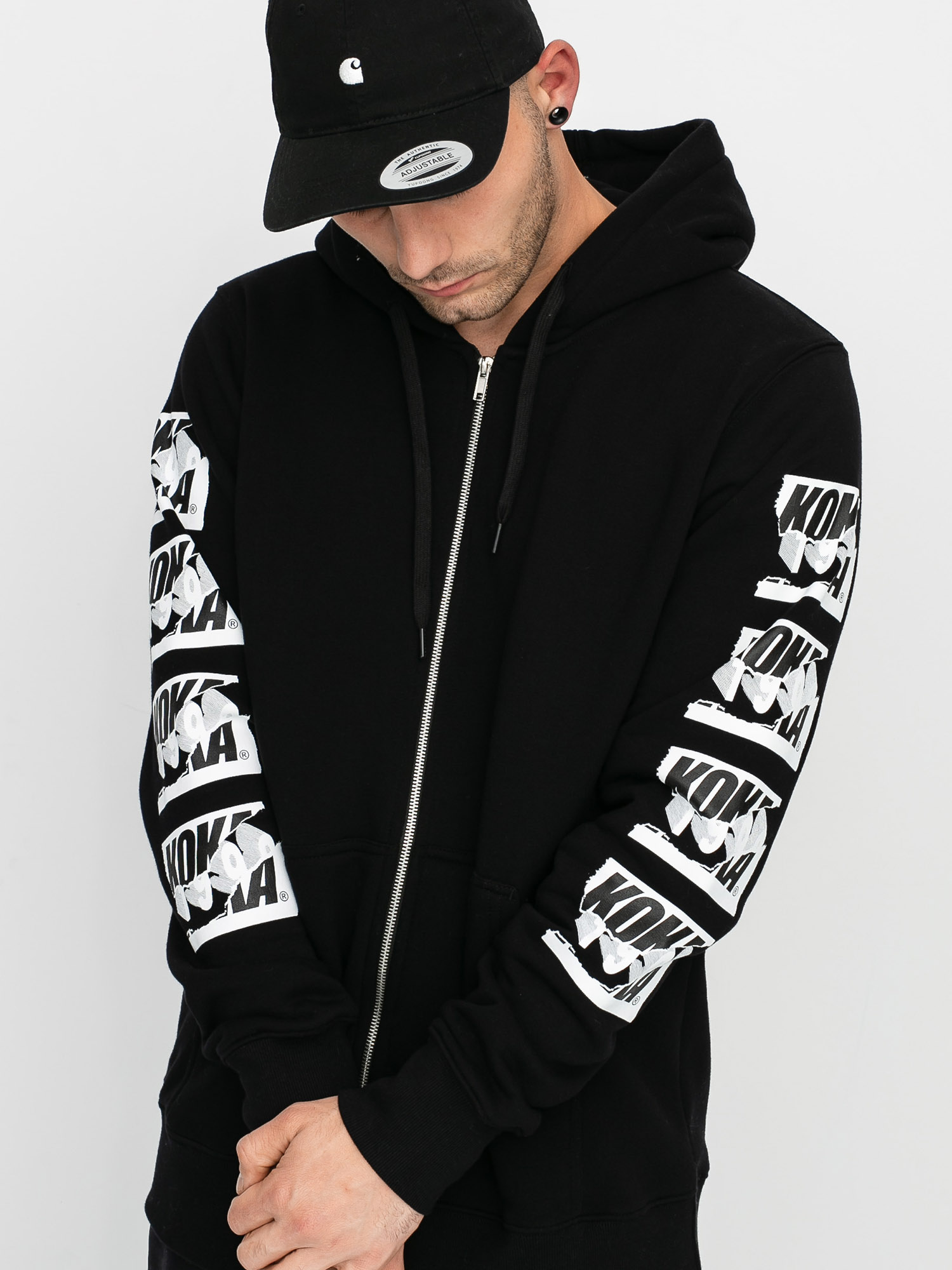 Bluza z kapturem Koka Zipper Cut ZHD (black)