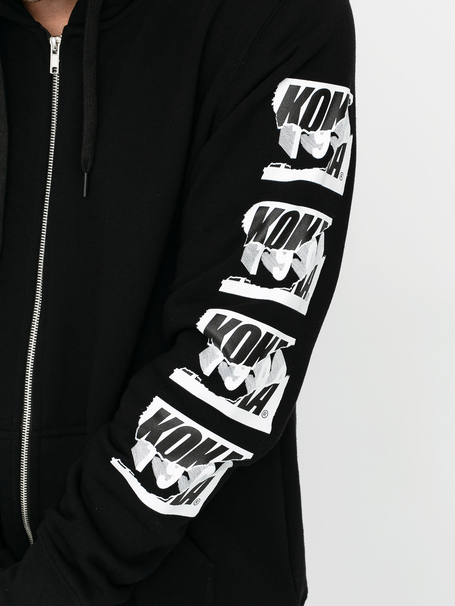 Bluza z kapturem Koka Zipper Cut ZHD (black)