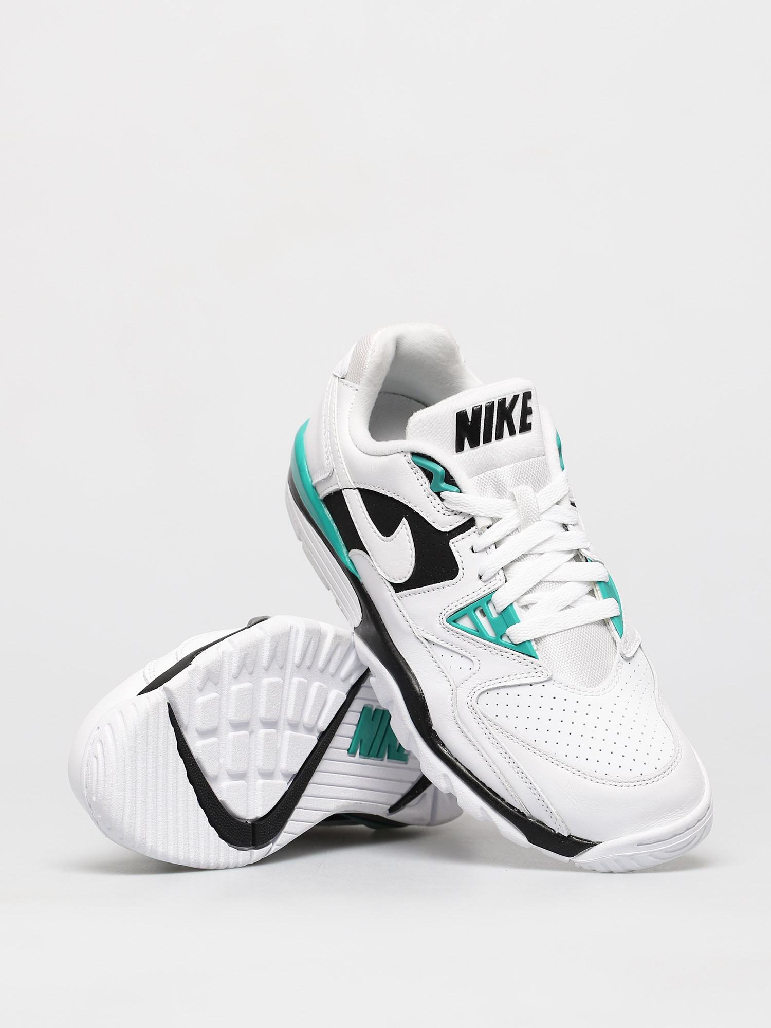nike air cross trainer 3 low white neptune green black