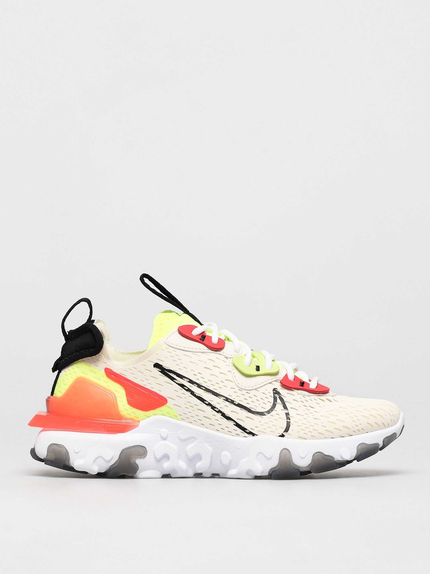 Buty Nike React Vision Wmn (pale ivory/black volt laser crimson)