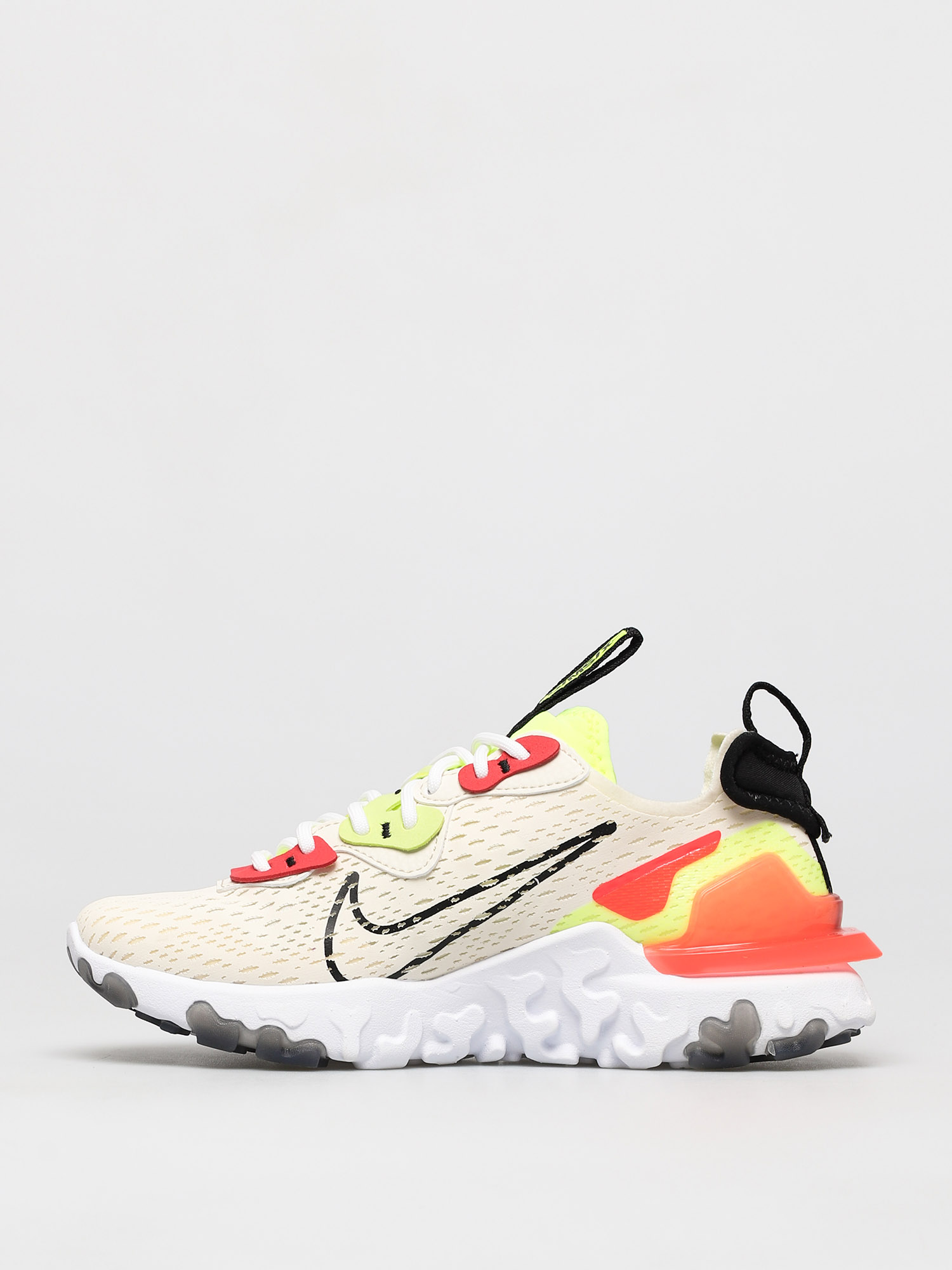 Buty Nike React Vision Wmn (pale ivory/black volt laser crimson)