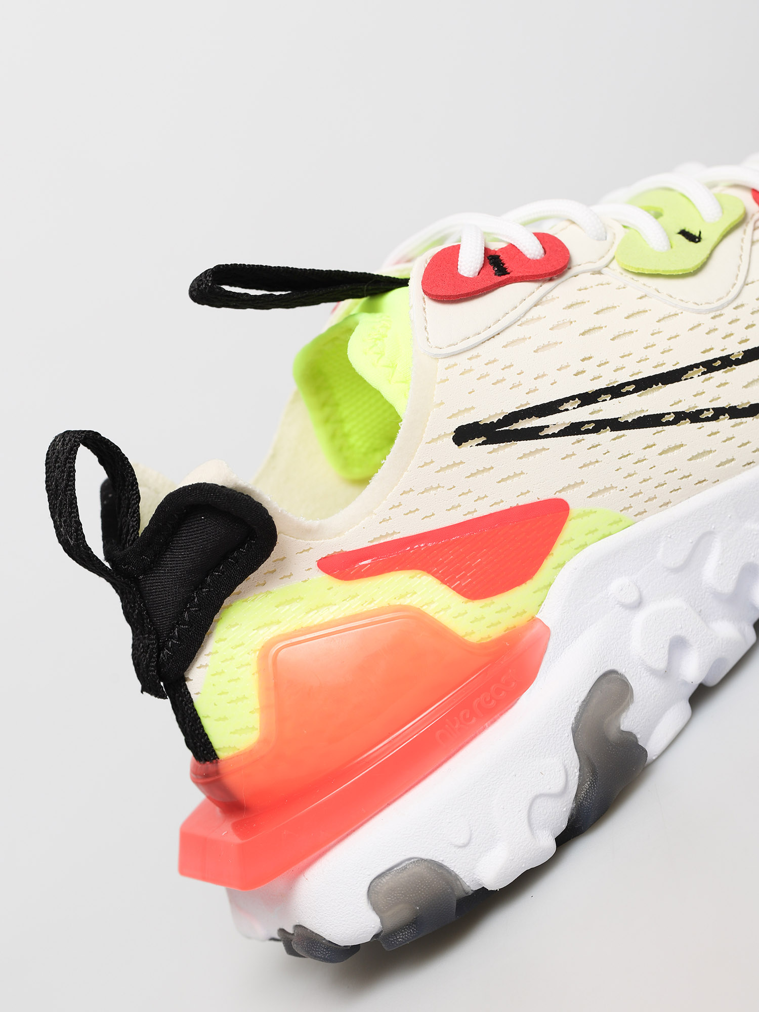 Buty Nike React Vision Wmn (pale ivory/black volt laser crimson)