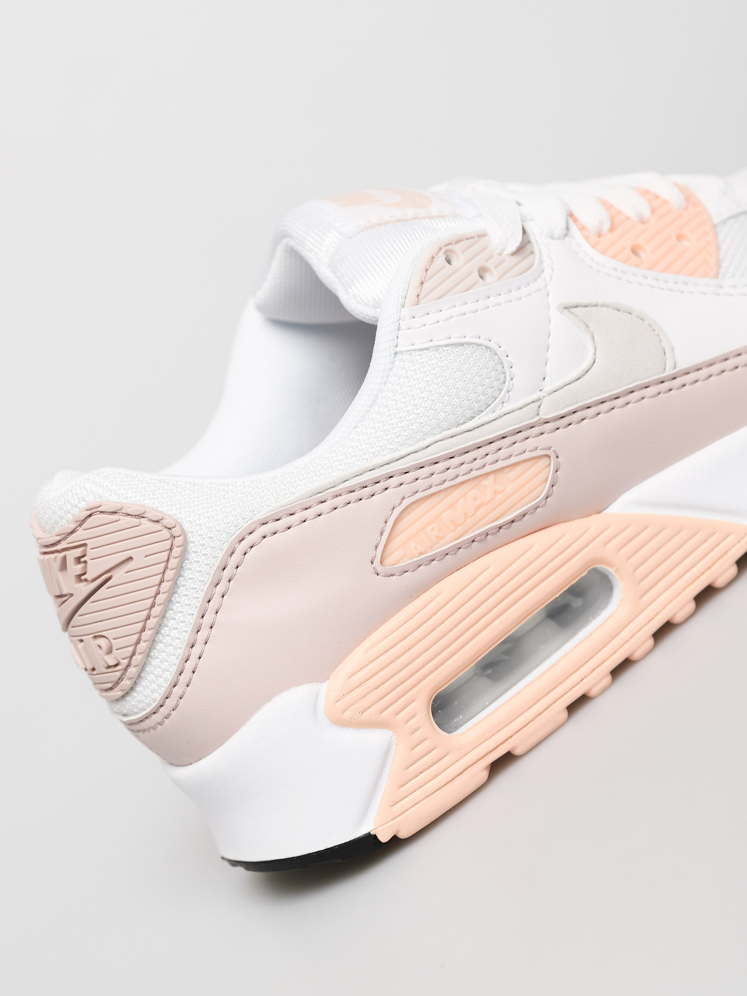 Nike Women's Air Max 90 White/Platinum Tint-Barely Rose - CT1030-101