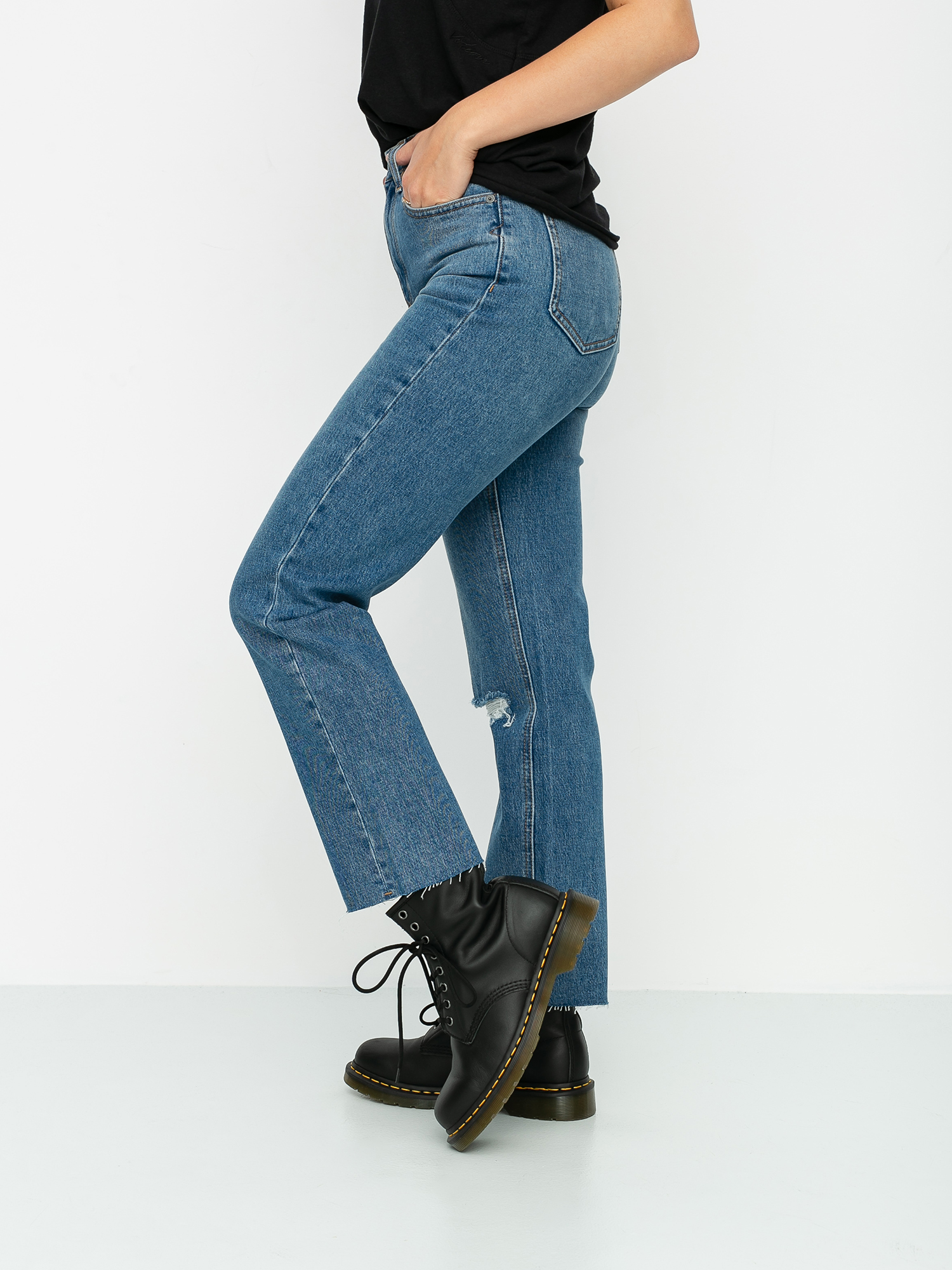 Spodnie Volcom Stoned Straight Wmn (standard issue blue)