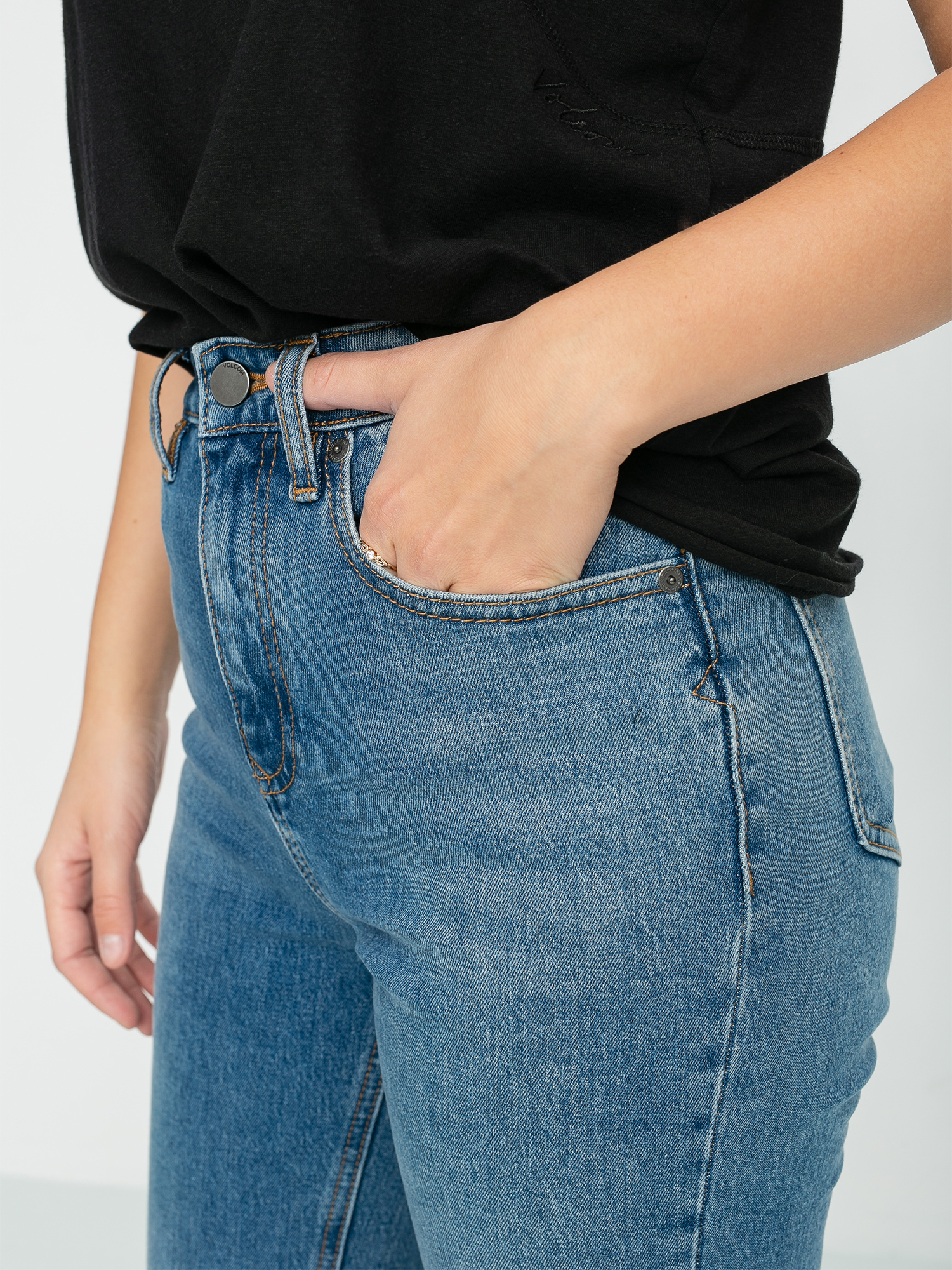 Spodnie Volcom Stoned Straight Wmn (standard issue blue)