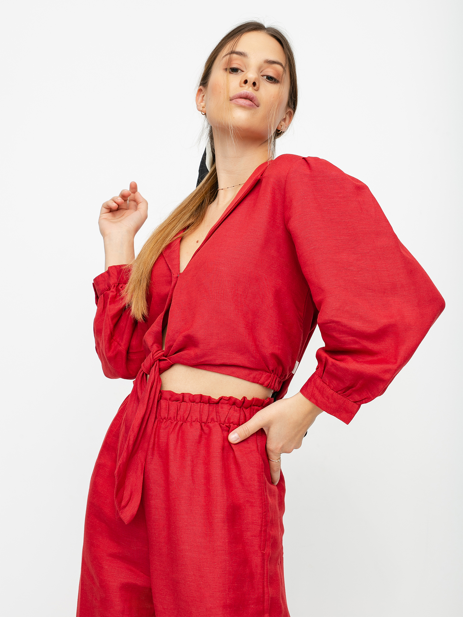 Риза Brixton Eden Top Wmn (lava red)