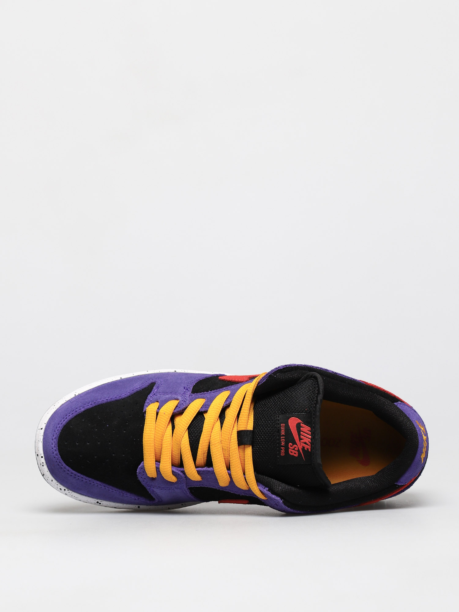 nike sb dunk low pro black sunburst varsity purple taxi