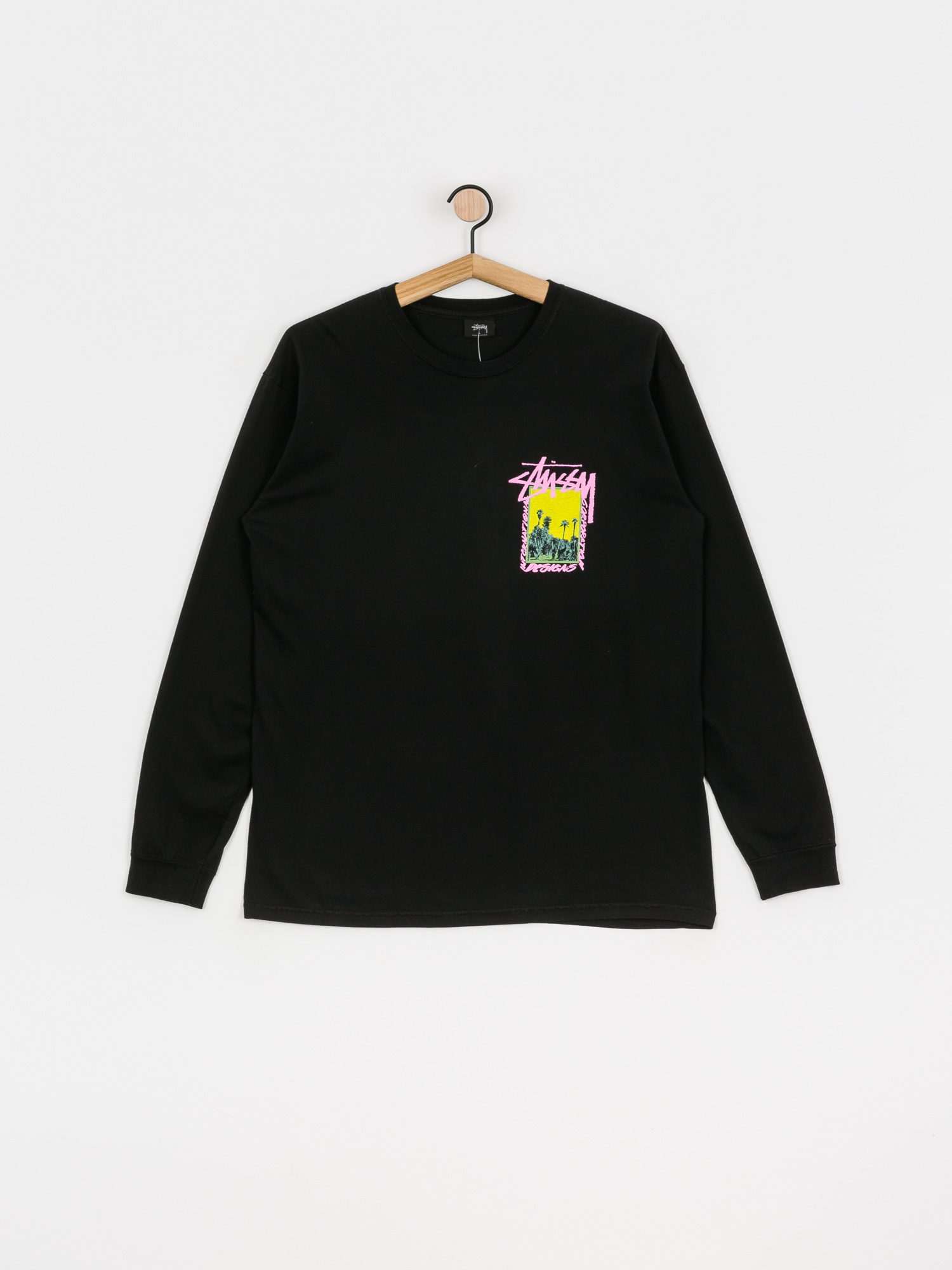 Longsleeve Stussy Palm Desert Pig Dyed (black)