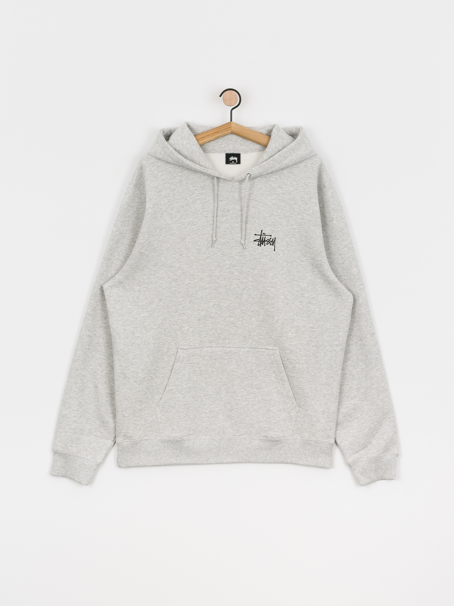 Bluza z kapturem Stussy Basic Stussy HD (ash heather)