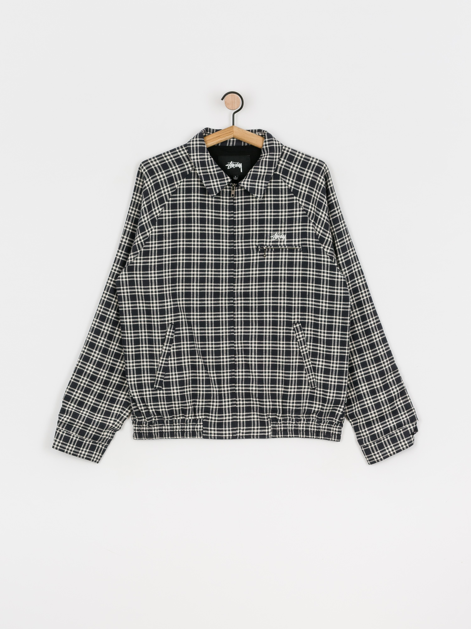 Kurtka Stussy Plaid Linen Bryan (navy)