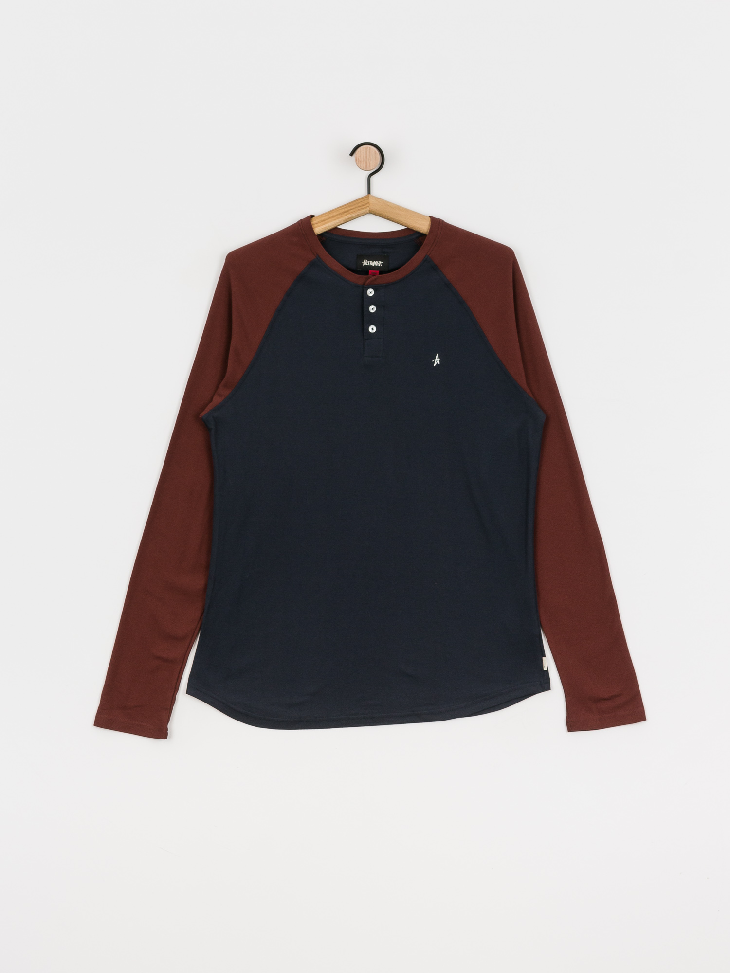 Longsleeve Altamont Portman Henley (blue/burgundy)