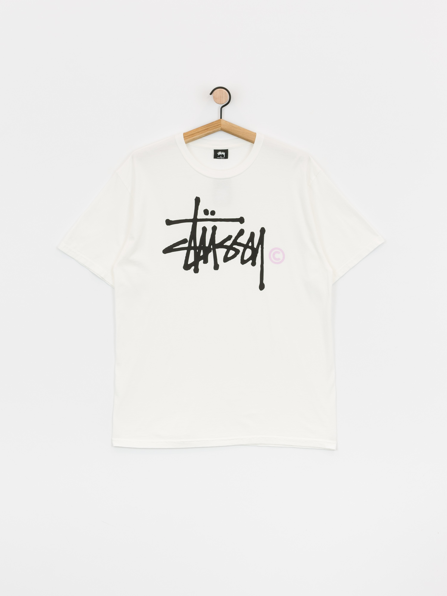 T-shirt Stussy Basic Logo Pig Dyed (natural)
