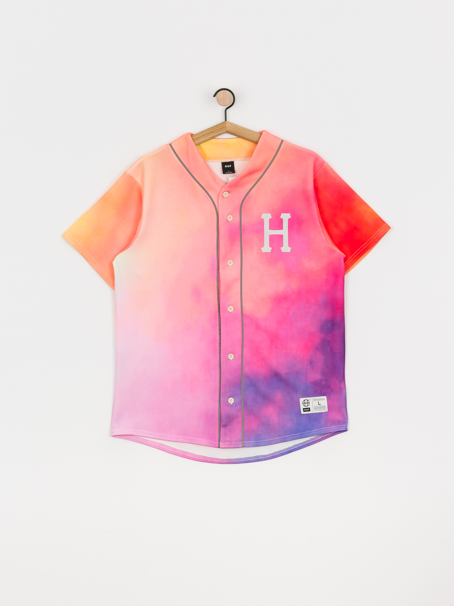 Koszulka HUF Classic H Refl Baseball (coral pink)