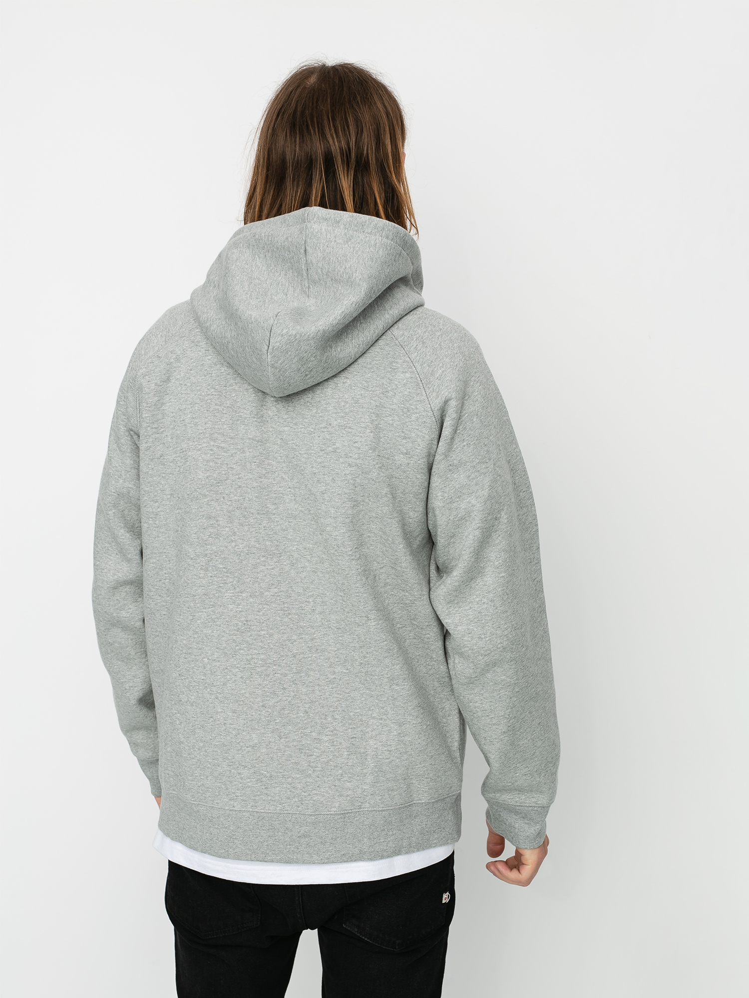 Bluza z kapturem Carhartt WIP Chase ZHD (grey heather/gold)