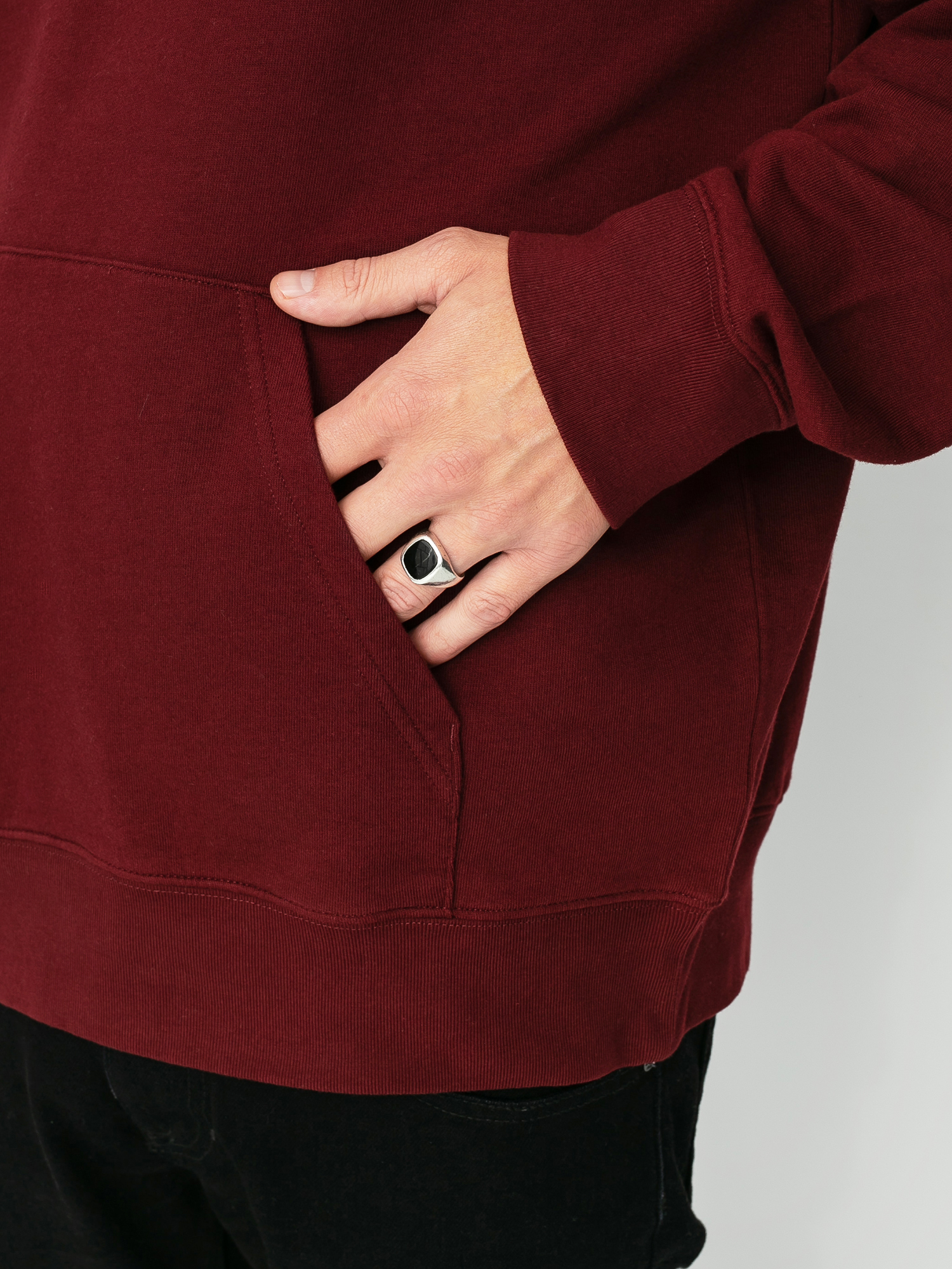 Bluza z kapturem Carhartt WIP University HD (bordeaux/white)