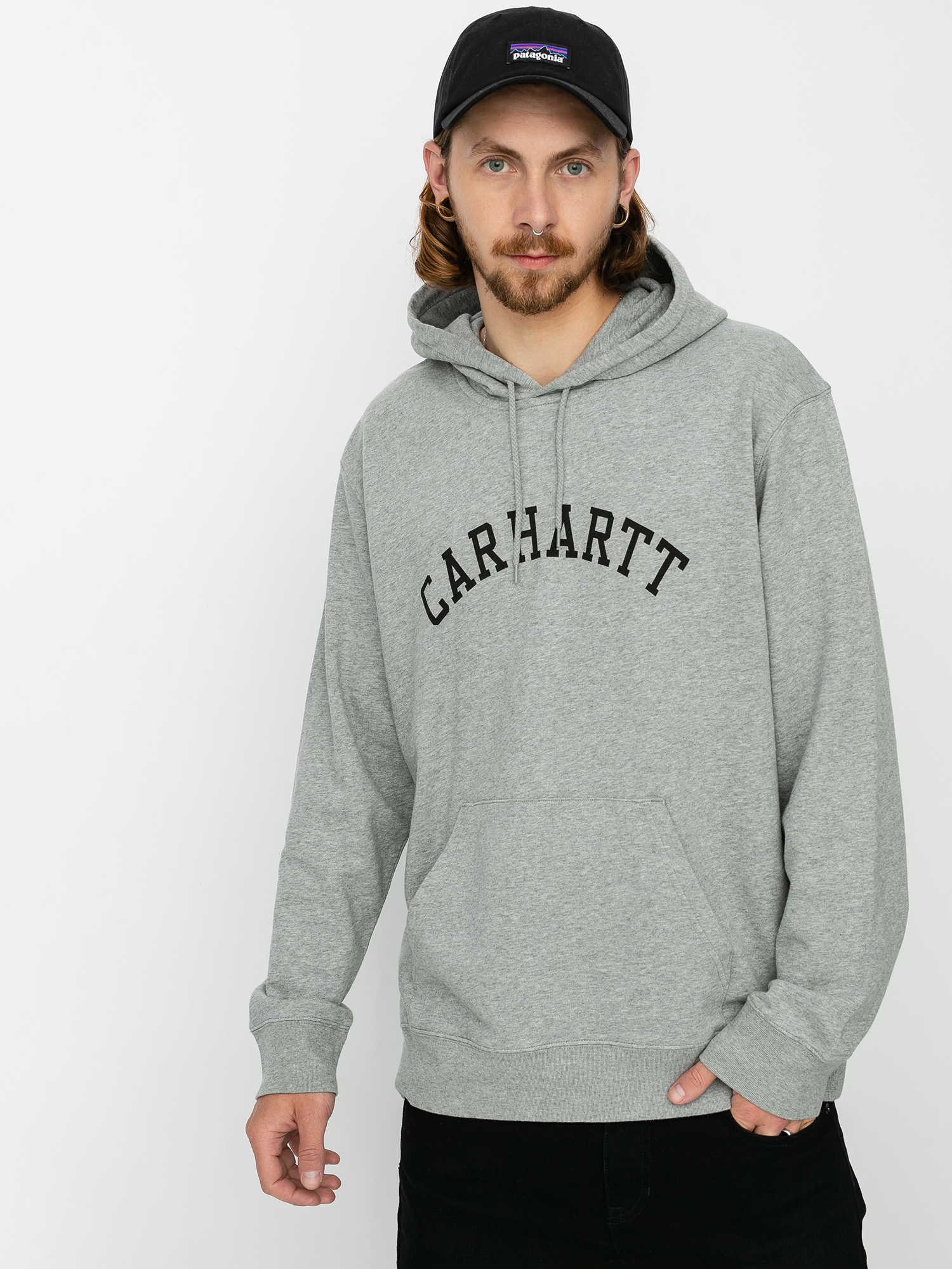 Bluza z kapturem Carhartt WIP University HD (grey heather/black)