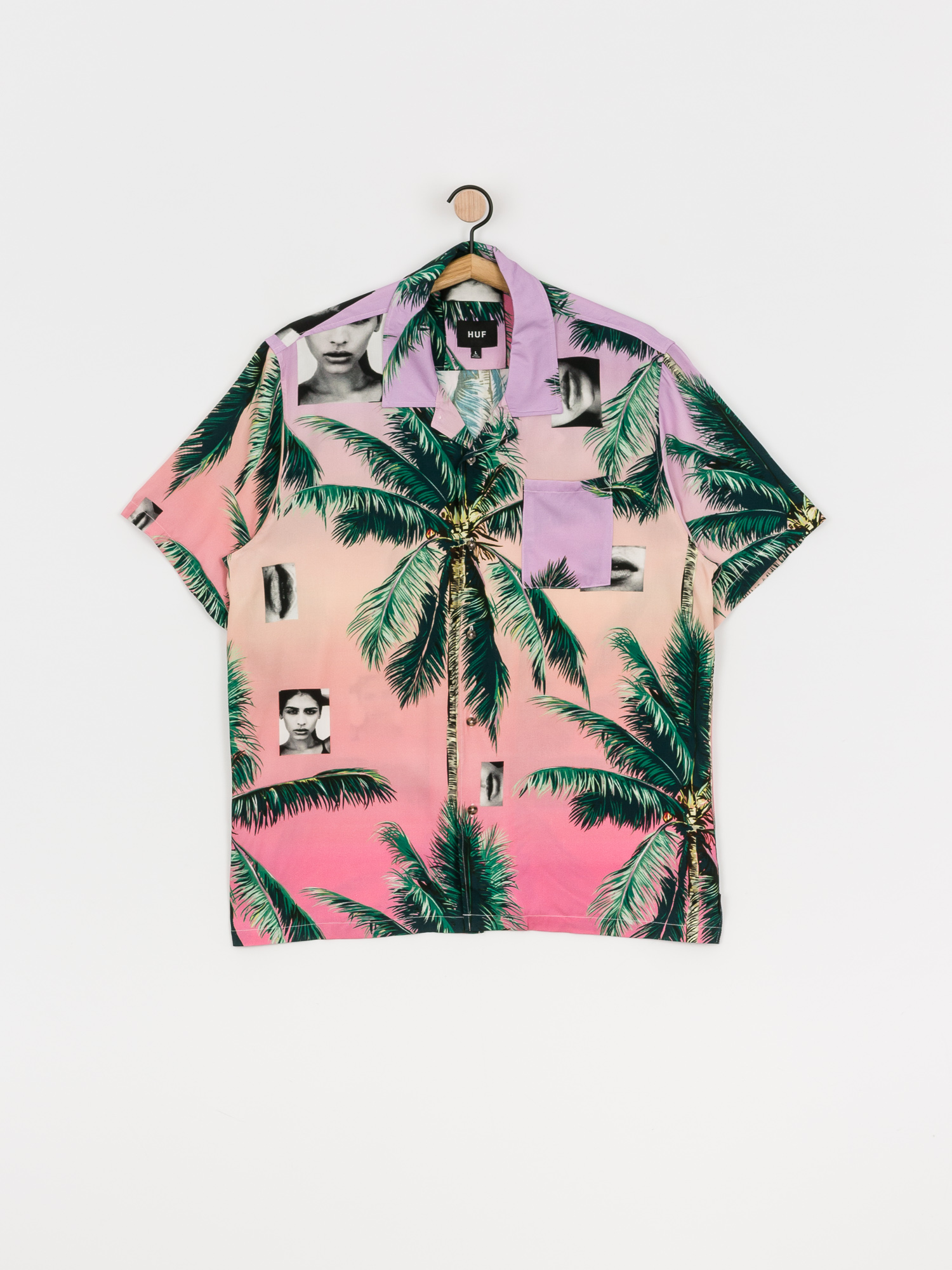Koszula HUF Molly Resort (coral pink)