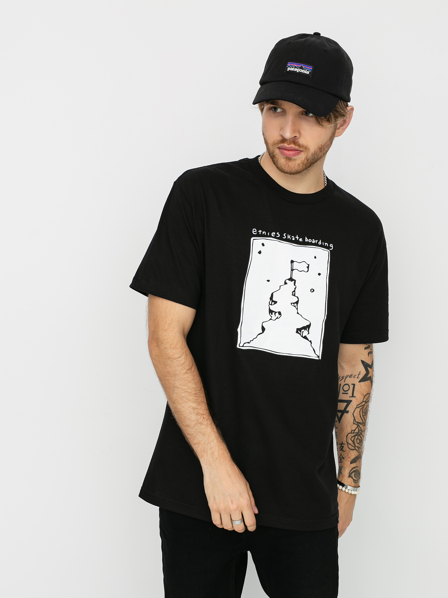 T-shirt Etnies White Flag (black)