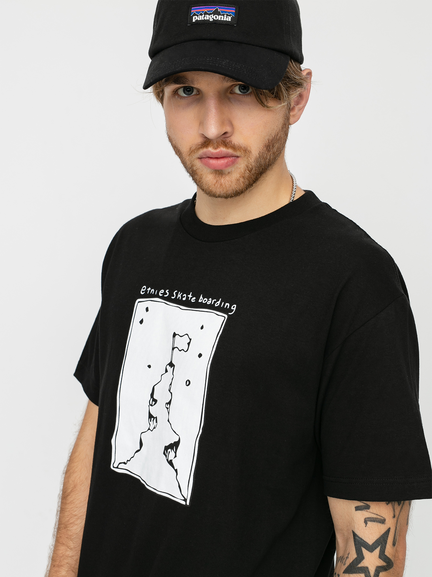 T-shirt Etnies White Flag (black)