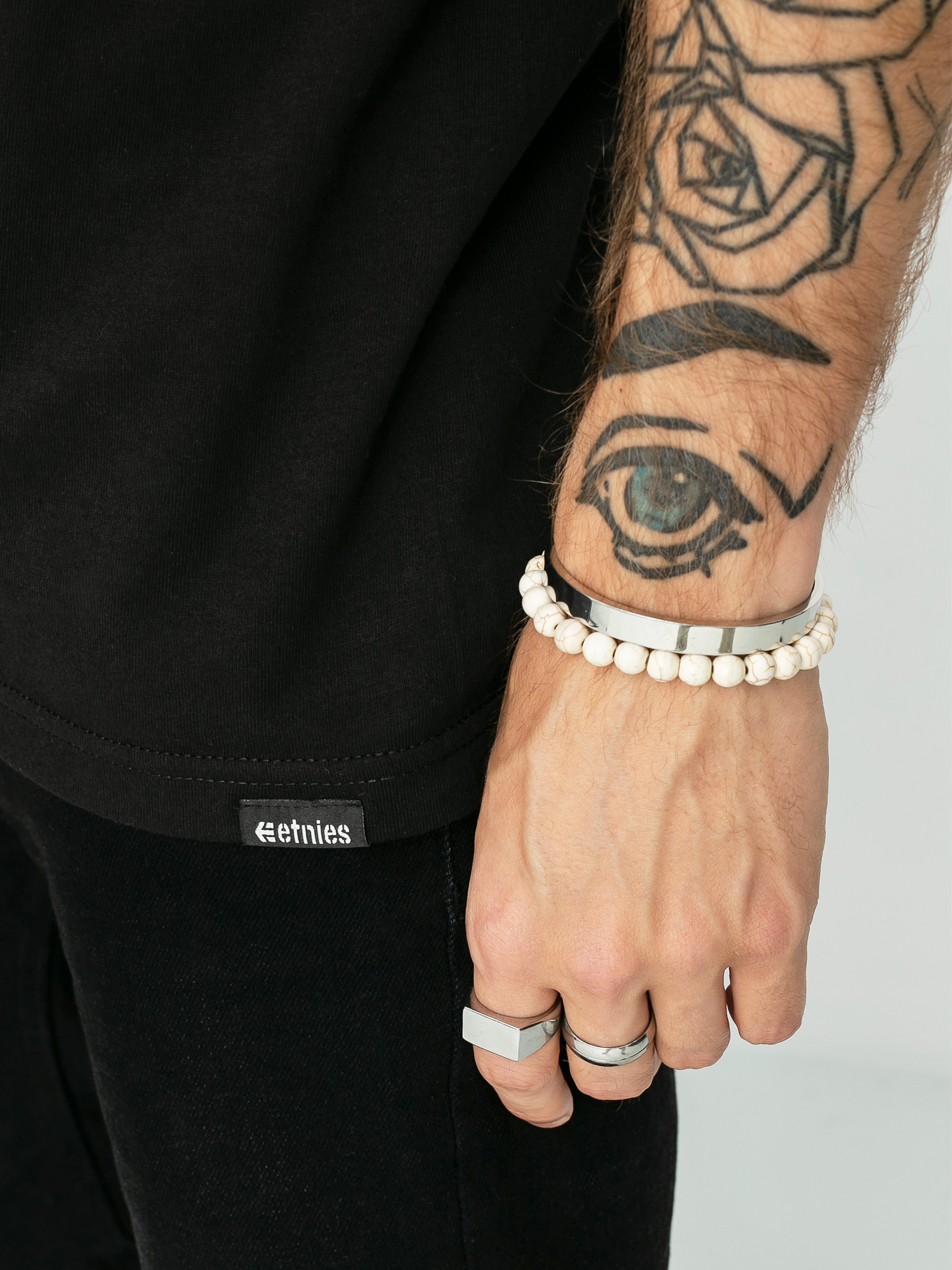 T-shirt Etnies White Flag (black)