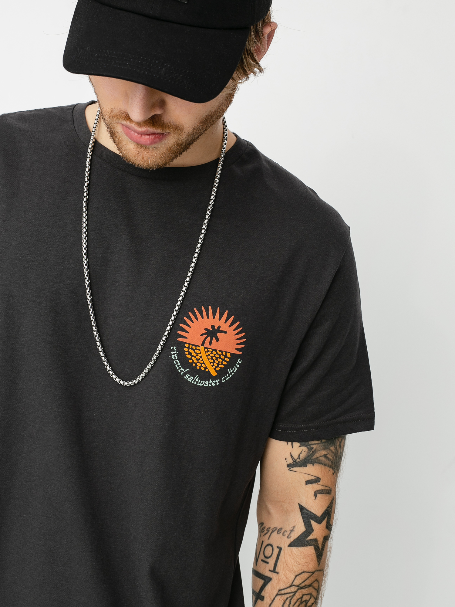 T-shirt Rip Curl Swc Distant (washed black)