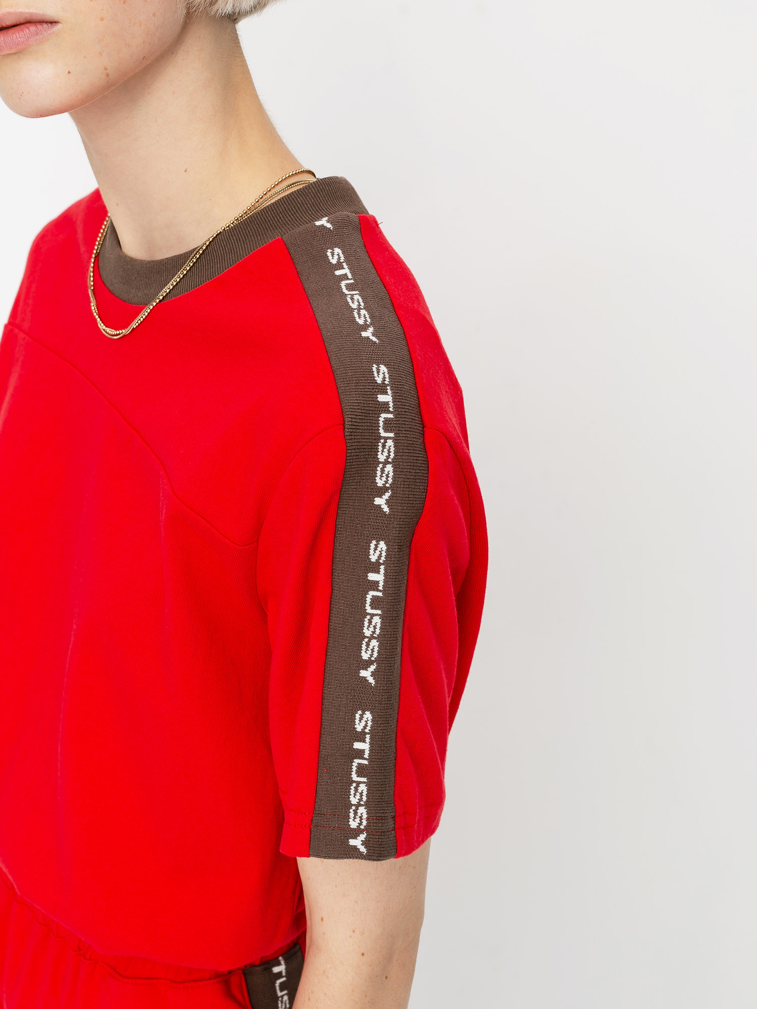 T-shirt Stussy Rib Logo Wmn (red)