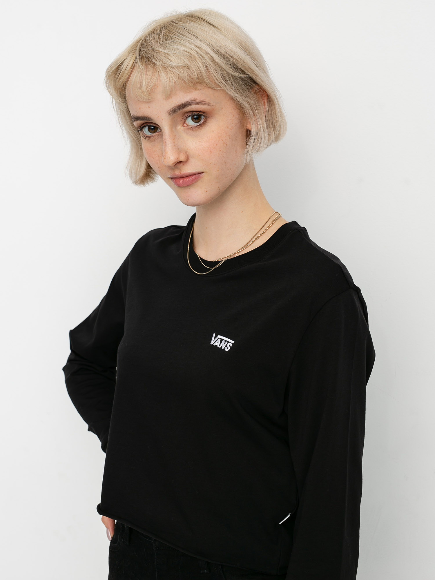 Longsleeve Vans Junior V Crop Wmn (black/white)