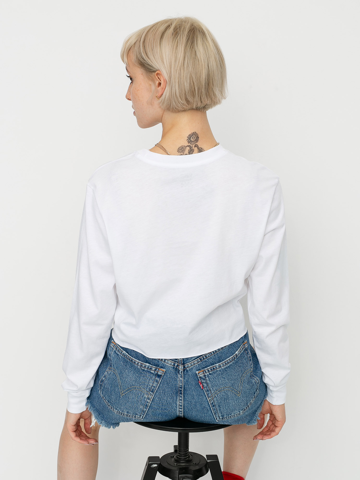 Longsleeve Vans Junior V Crop Wmn (white/black)