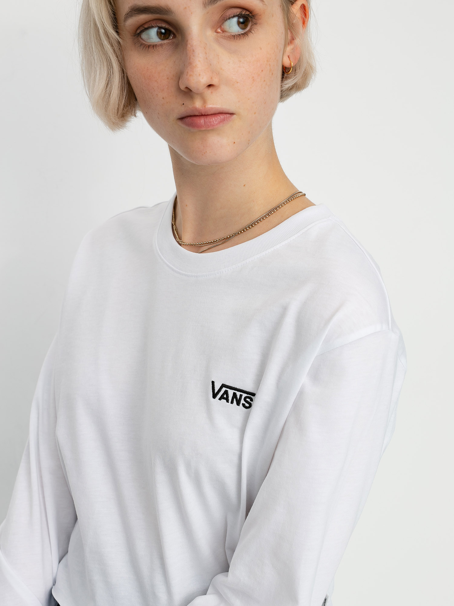 Longsleeve Vans Junior V Crop Wmn (white/black)