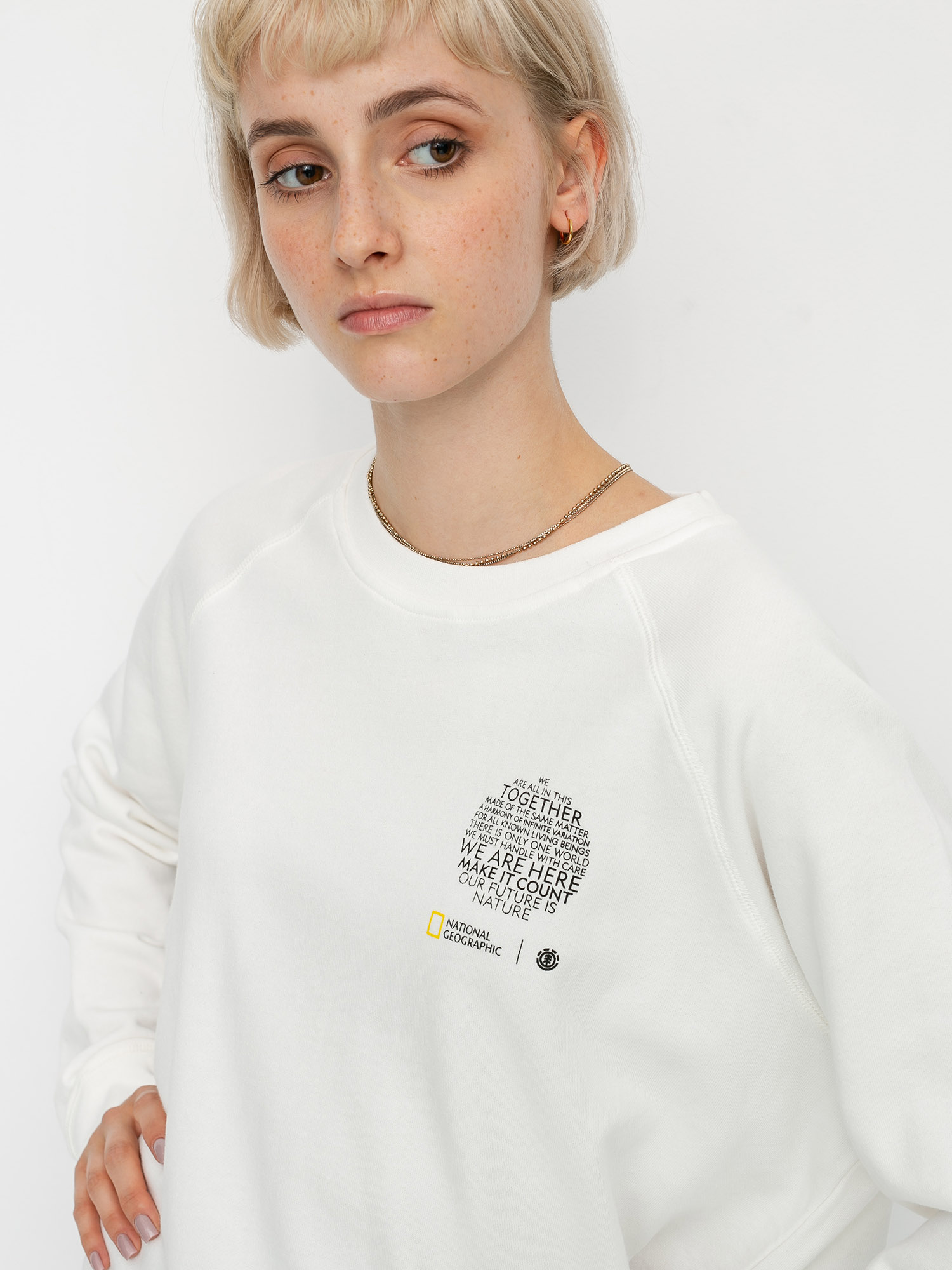 Bluza Element Nat Geo Crew Ft Wmn (off white)