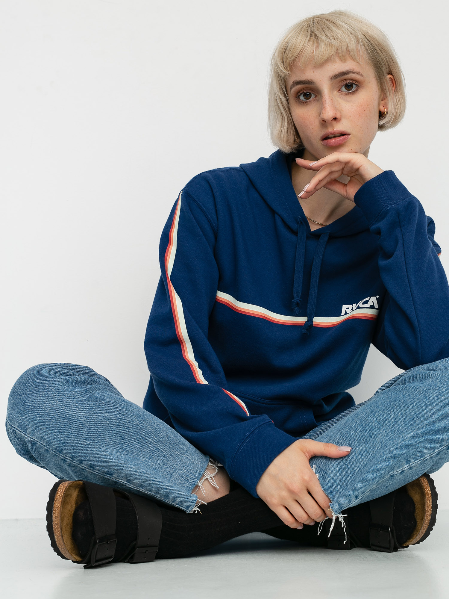Bluza z kapturem RVCA Cannonball HD Wmn (federal blue)