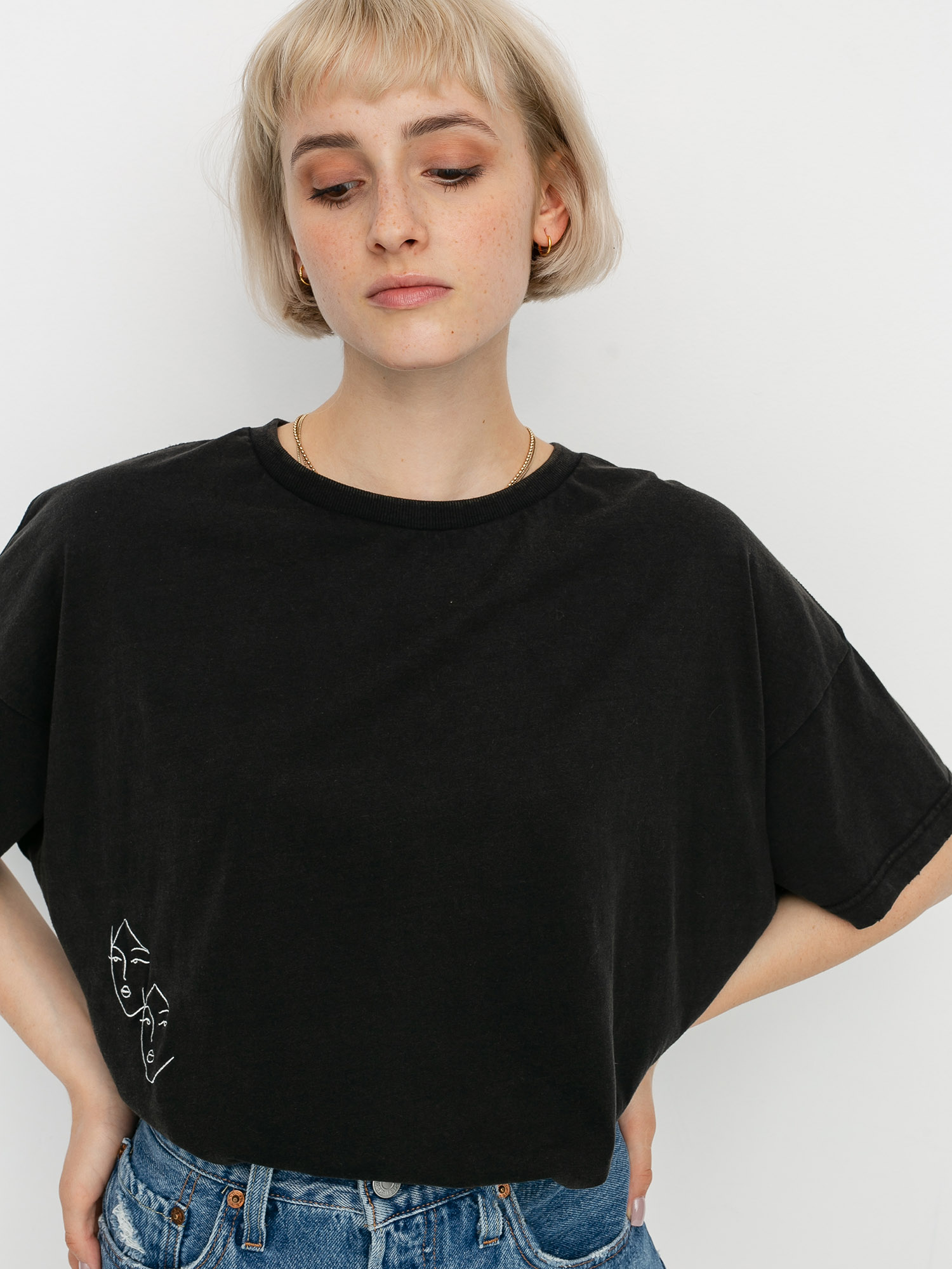 T-shirt RVCA Au Revoir Wmn (washed black)