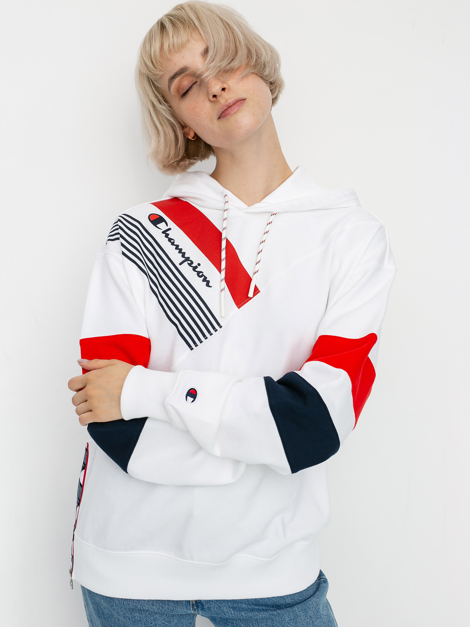 Суитшърт с качулка Champion Sweatshirt HD 112758 Wmn (wht)