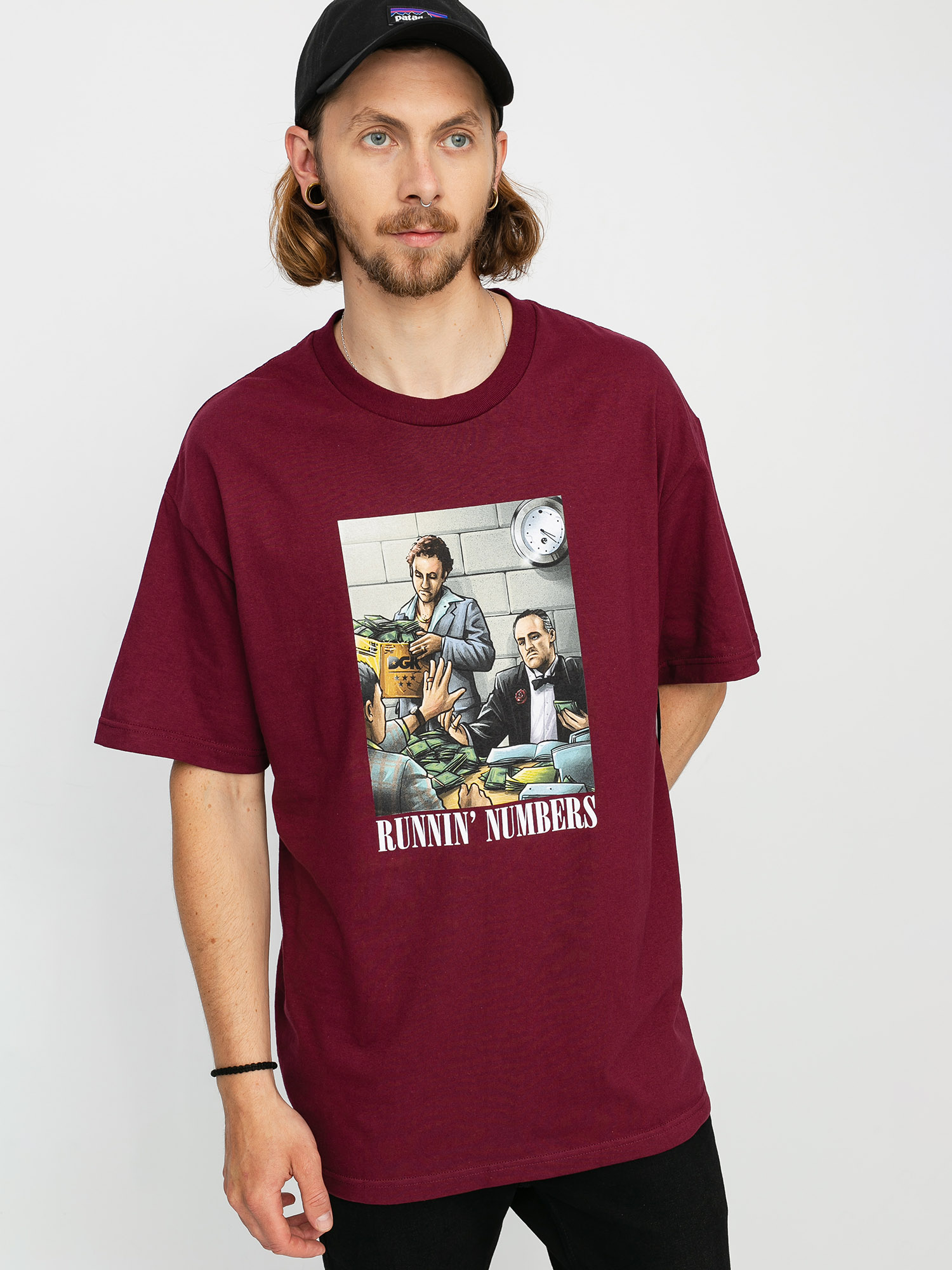 T-shirt DGK Runnin Numbers (burgundy)