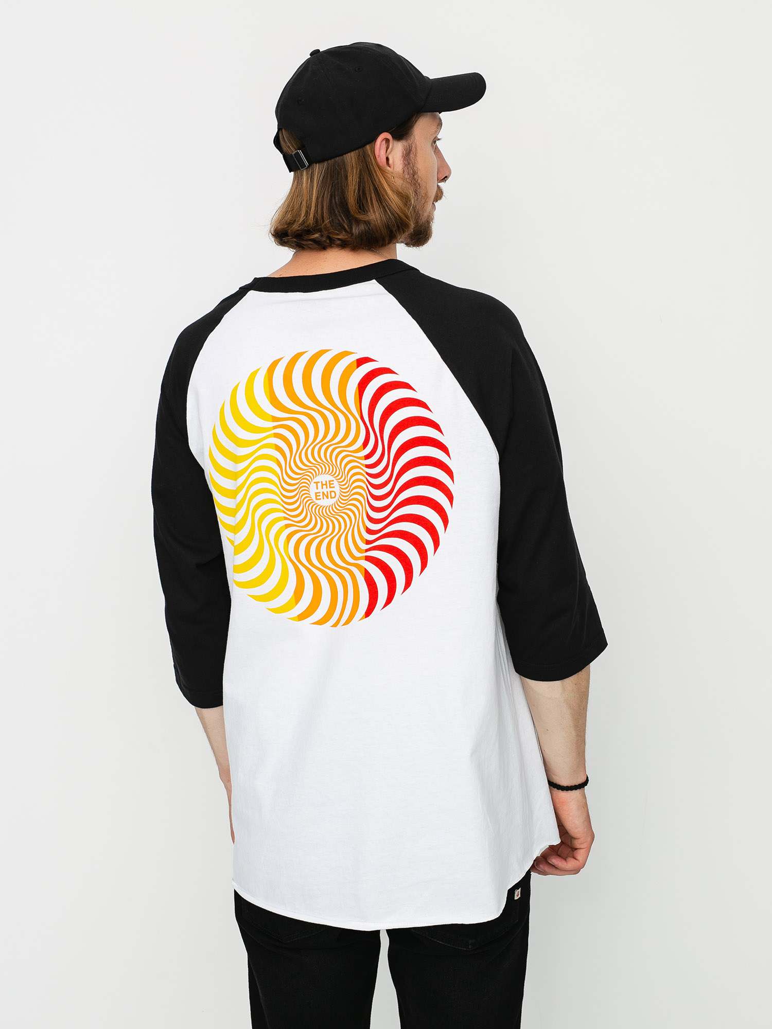 Koszulka Spitfire Raglan Classic Swirl (white/black/red)