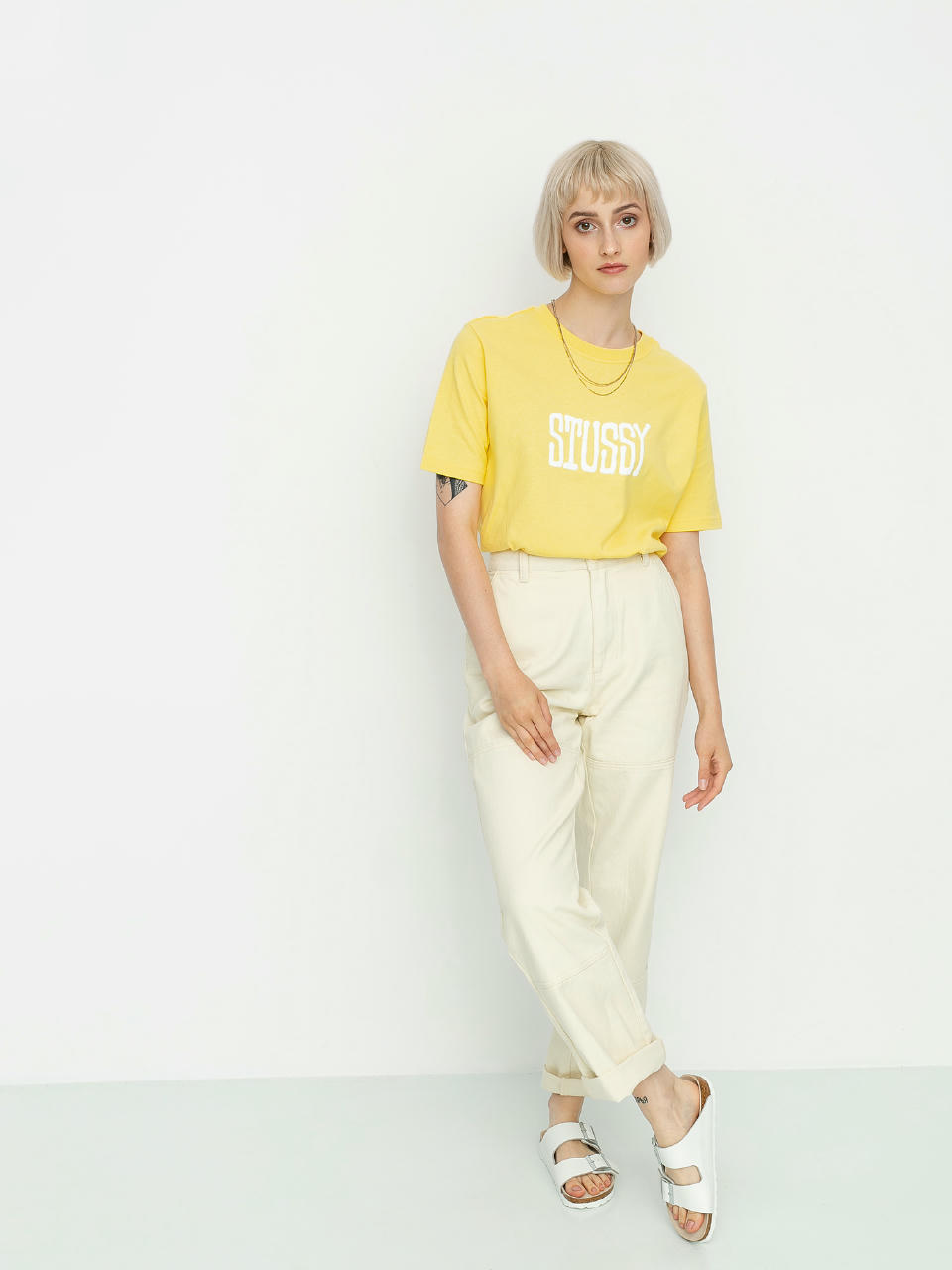 T-shirt Stussy Og Stussy Wmn (yellow)