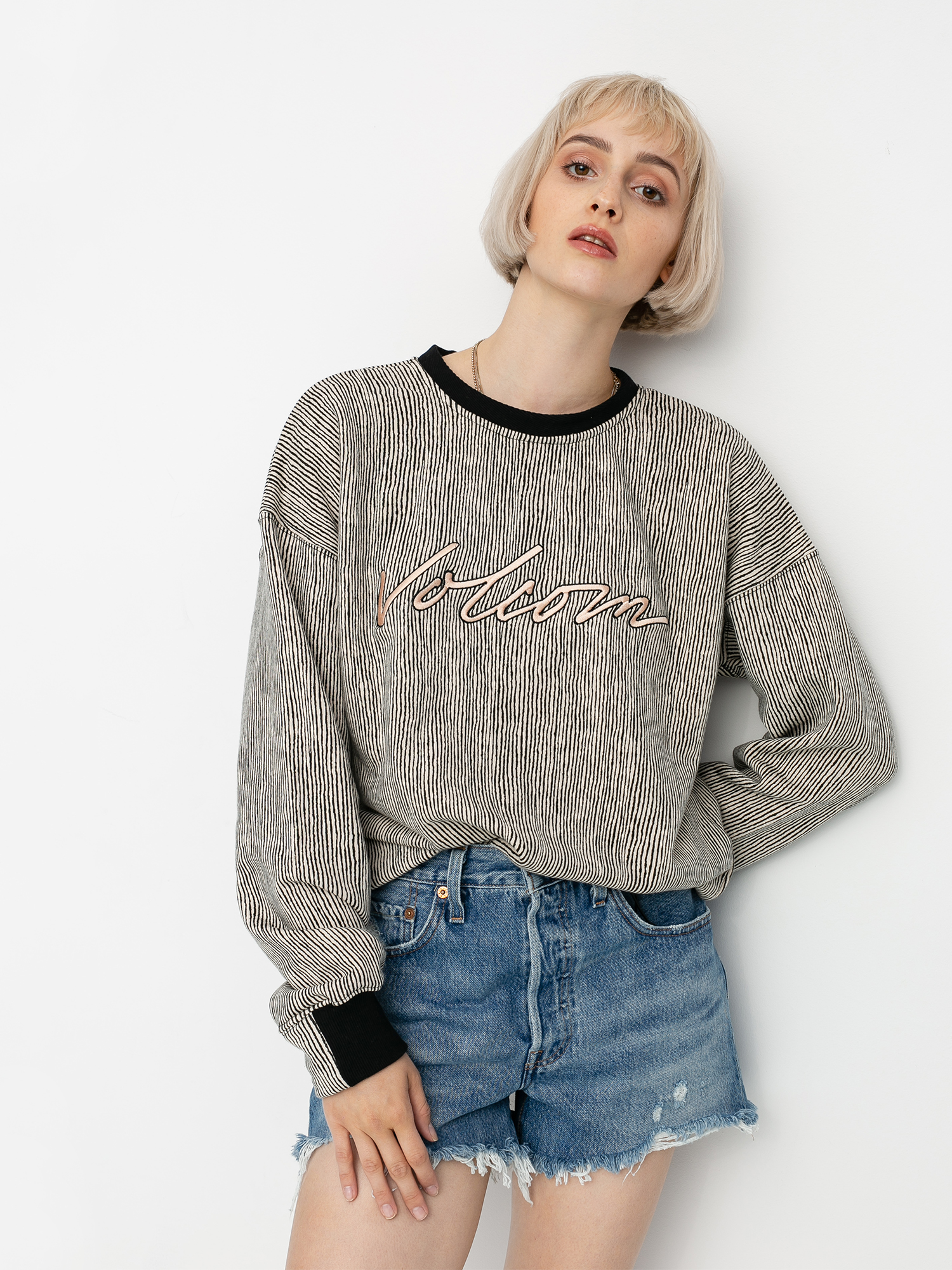 Bluza Volcom Allooover Crew Wmn (stripe)