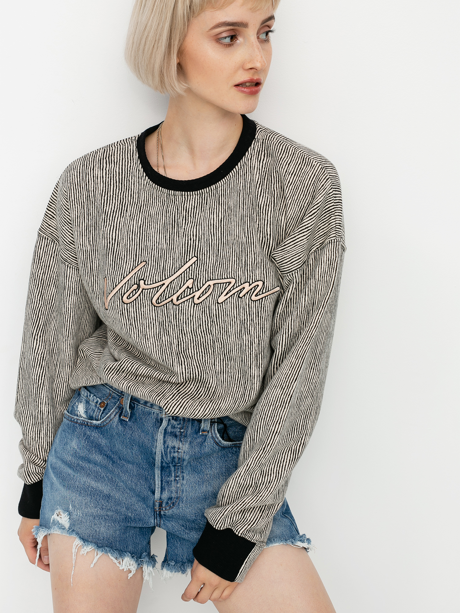 Bluza Volcom Allooover Crew Wmn (stripe)