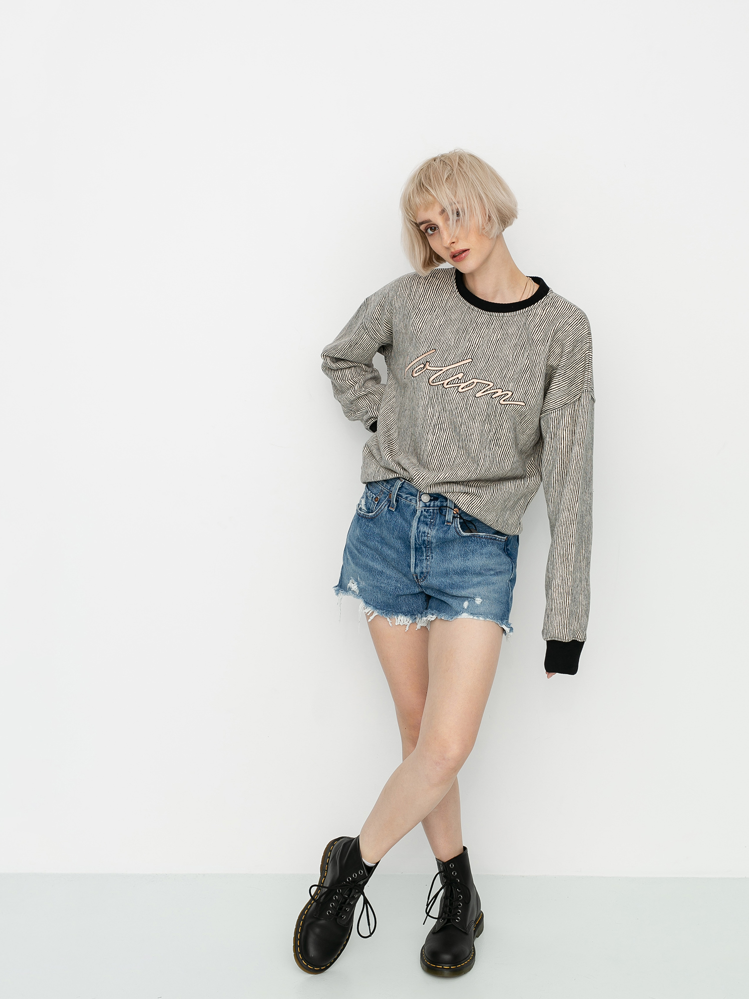 Bluza Volcom Allooover Crew Wmn (stripe)