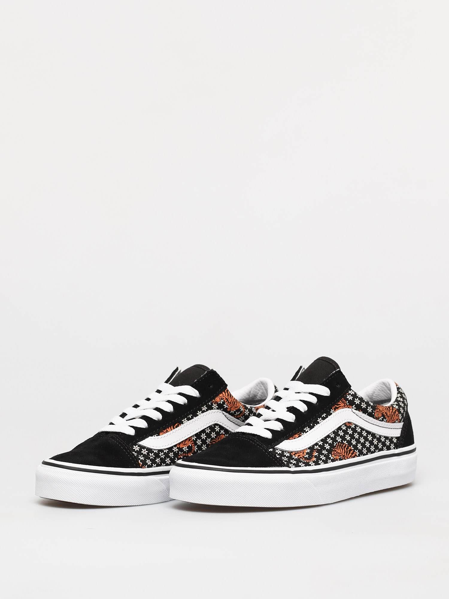 vans old skool tigers eye true white