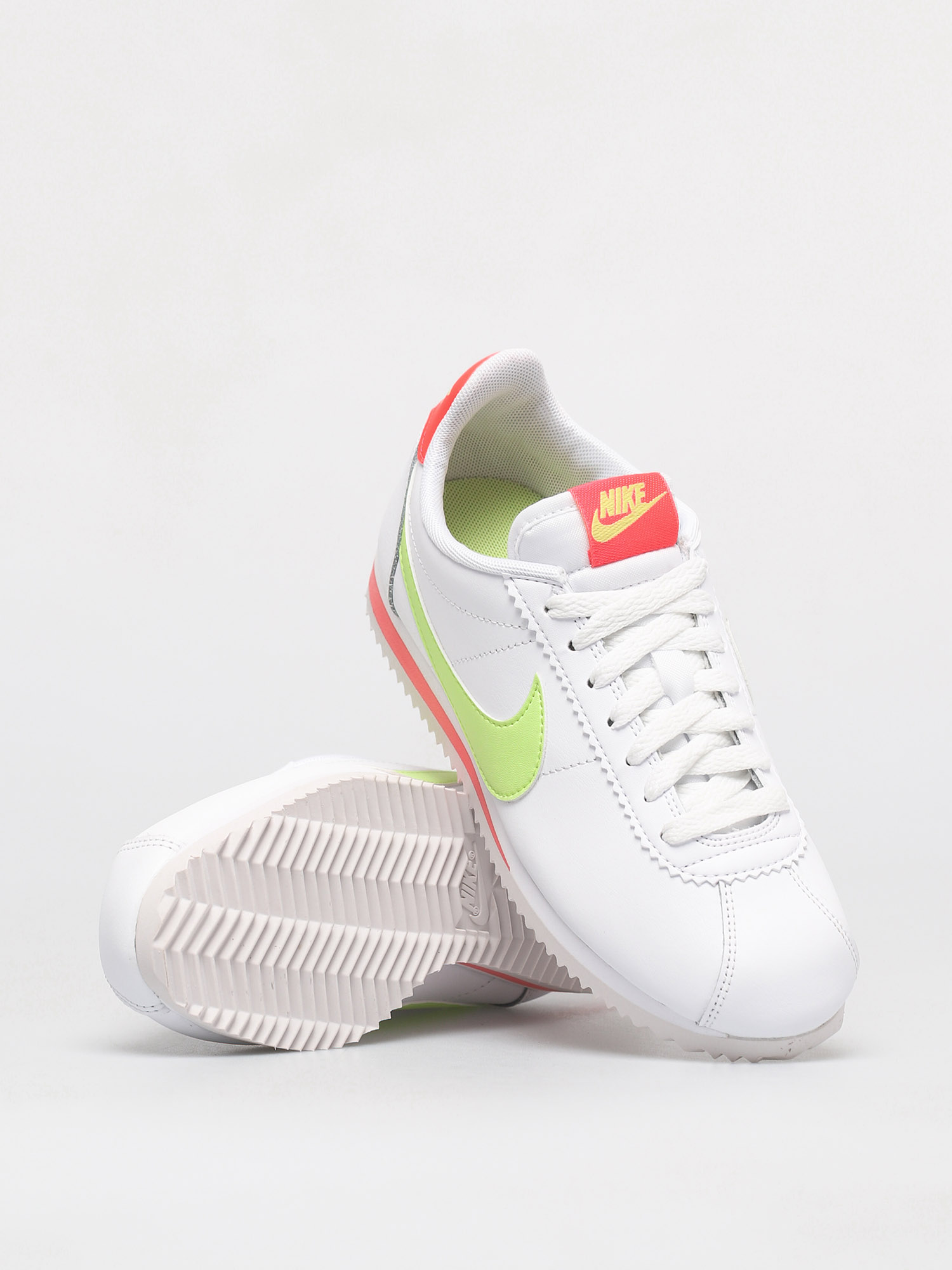 Buty Nike Classic Cortez Wmn (white/barely volt flash crimson)