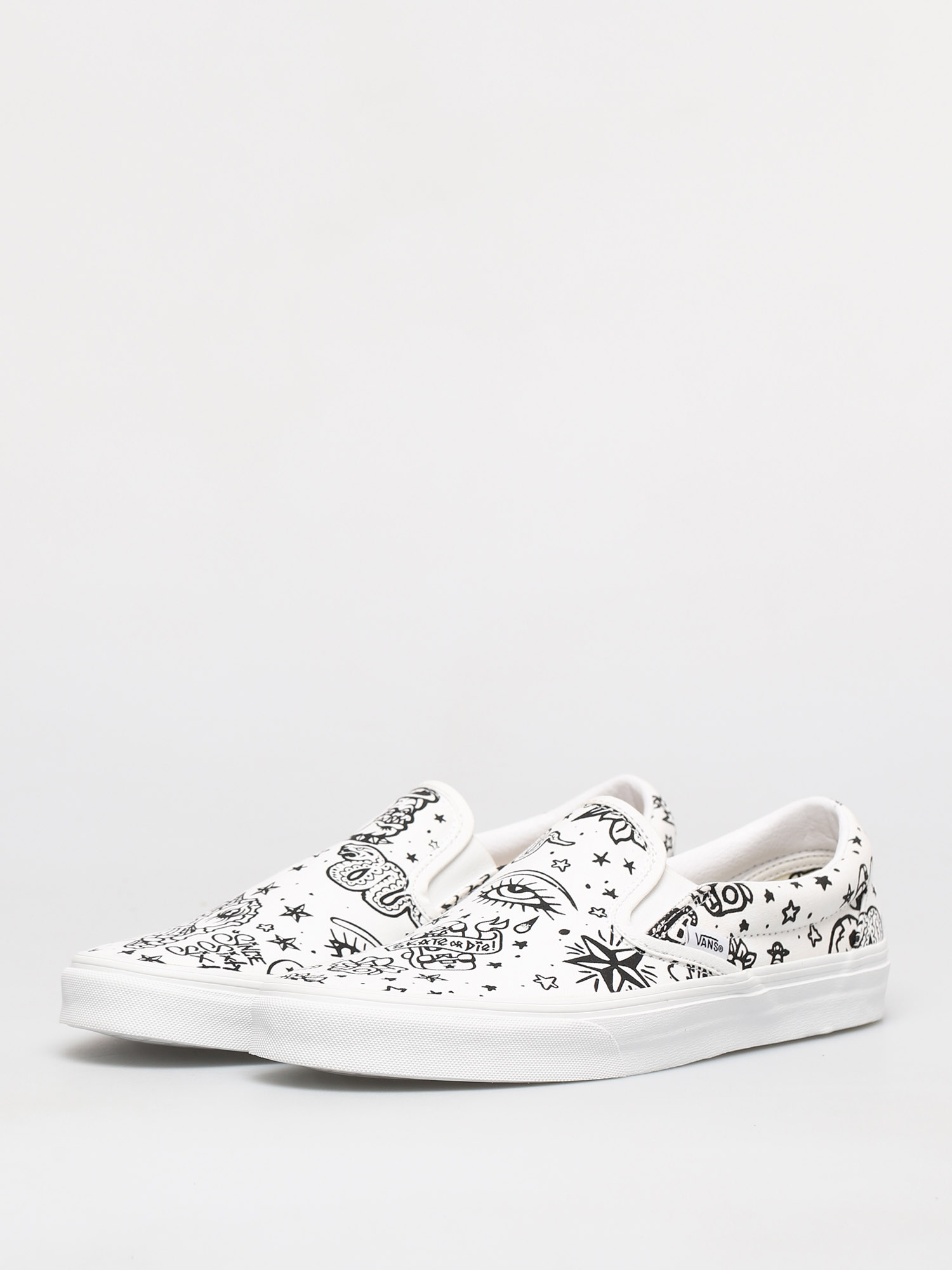 Buty Vans Classic Slip On (u color tattoo/true white)
