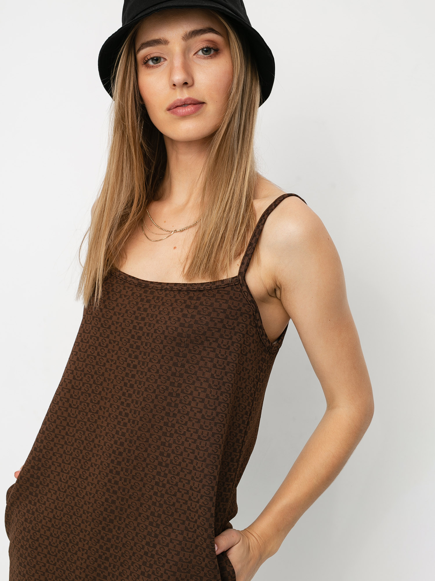 Sukienka Stussy Tonal Jacquard Wmn (brown)
